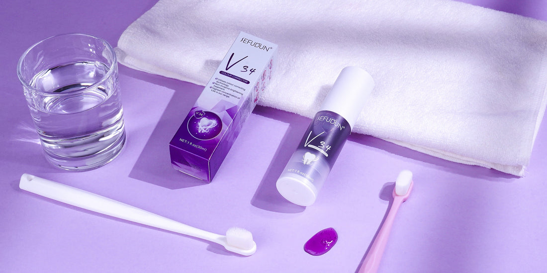 Brighten Your Smile Instantly with SEFUDUN Purple Teeth Whitening Toothpaste