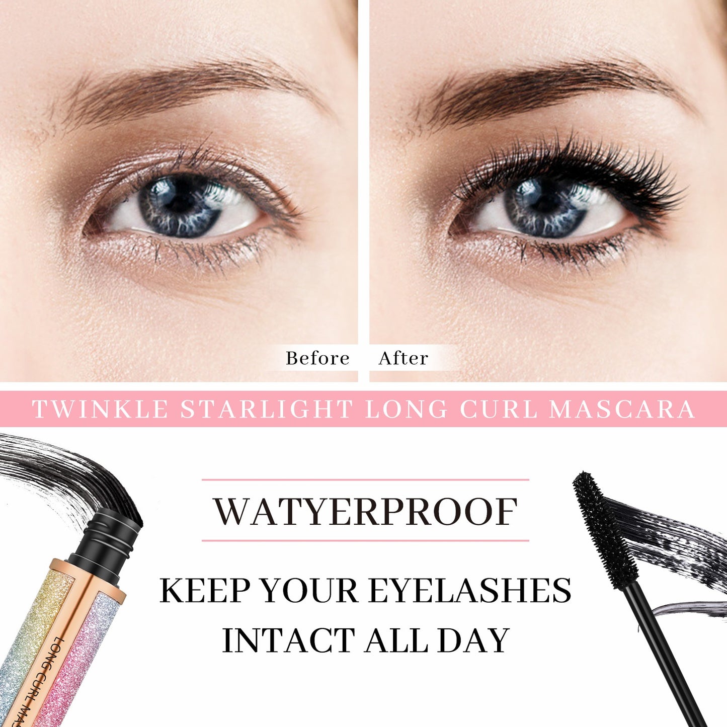 IFUDOIT TWINKLE STARLIGHT LONG CURL WATERPROOF FASHION EYELASH