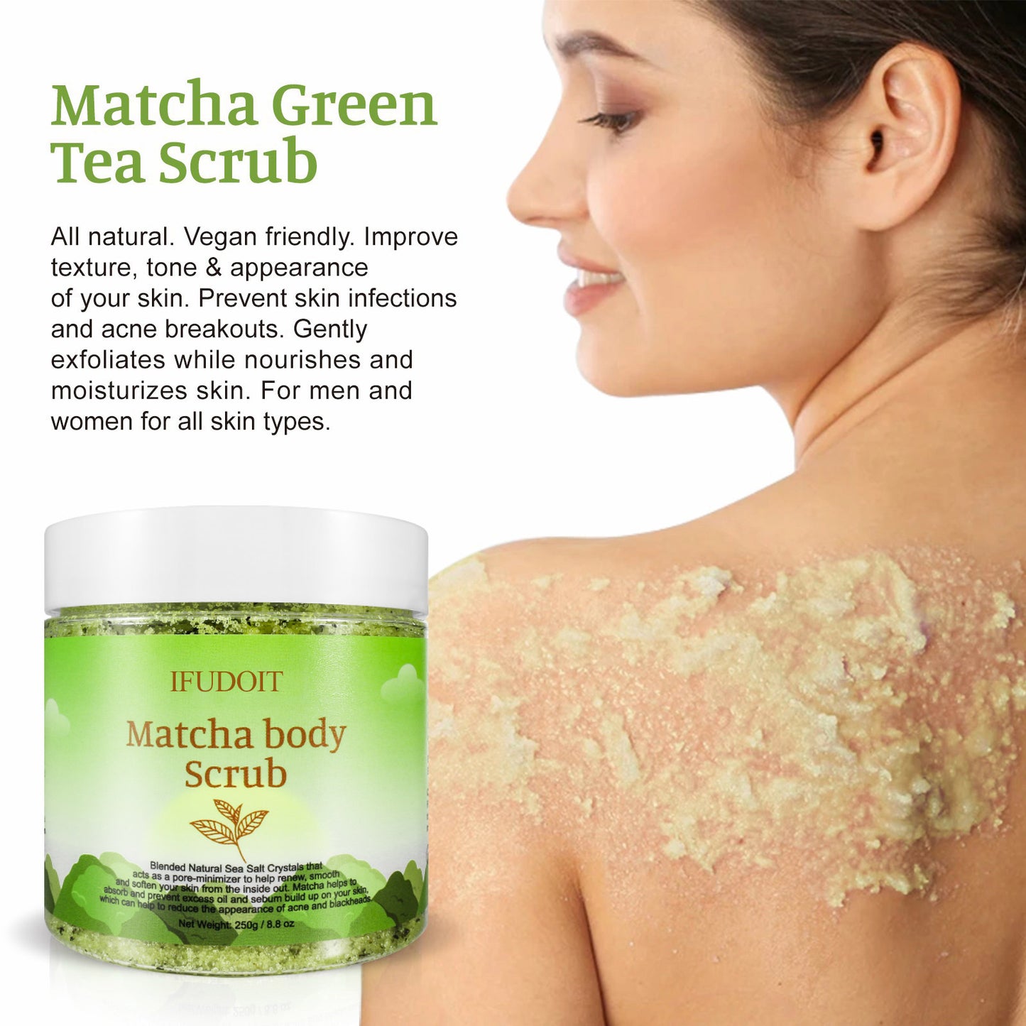 IFUDOIT Matcha body Scrub