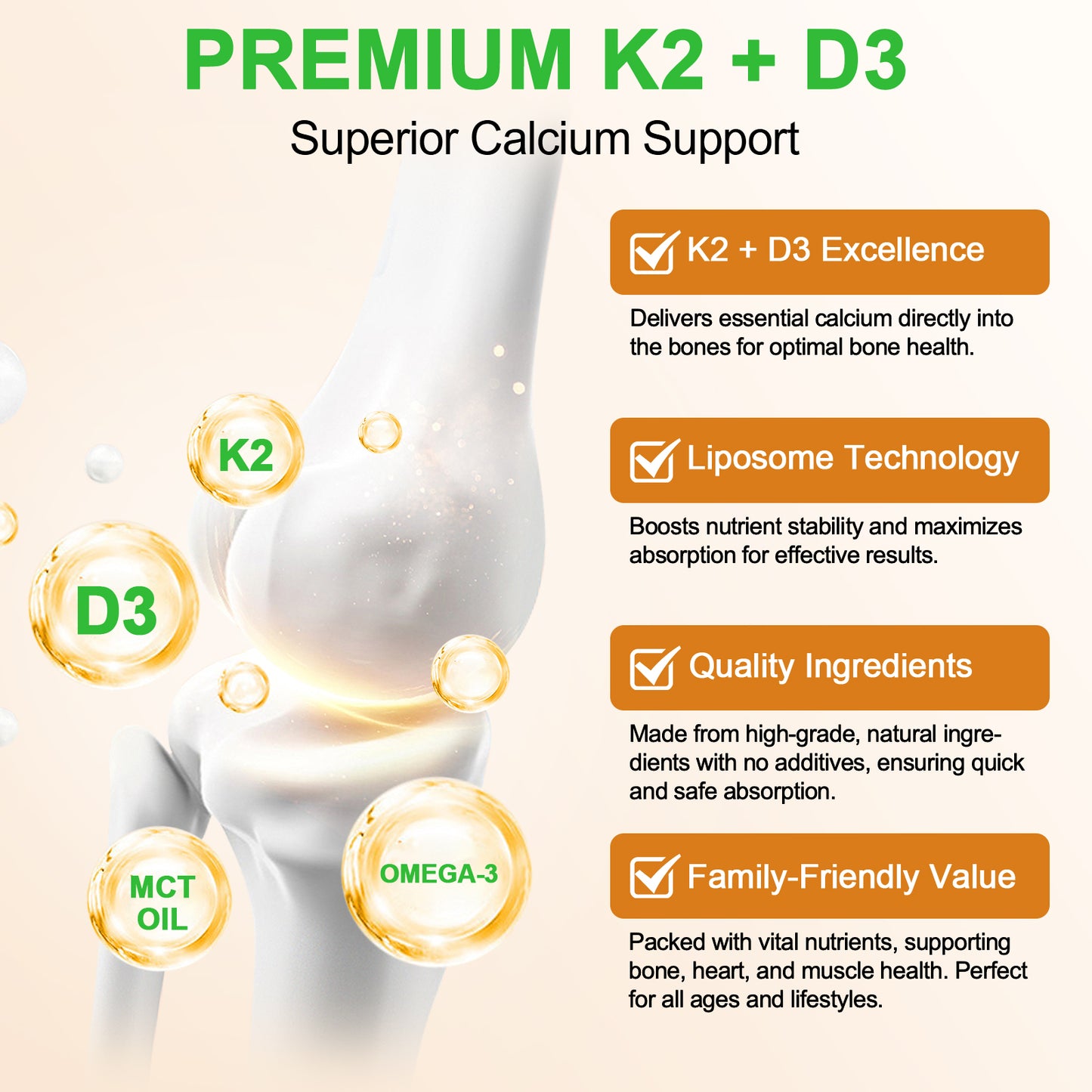 Furtunecoms LIQUID DIETARY SUPPLEMENT D3 & K2 WITH OMEGA 3 MCT OIL