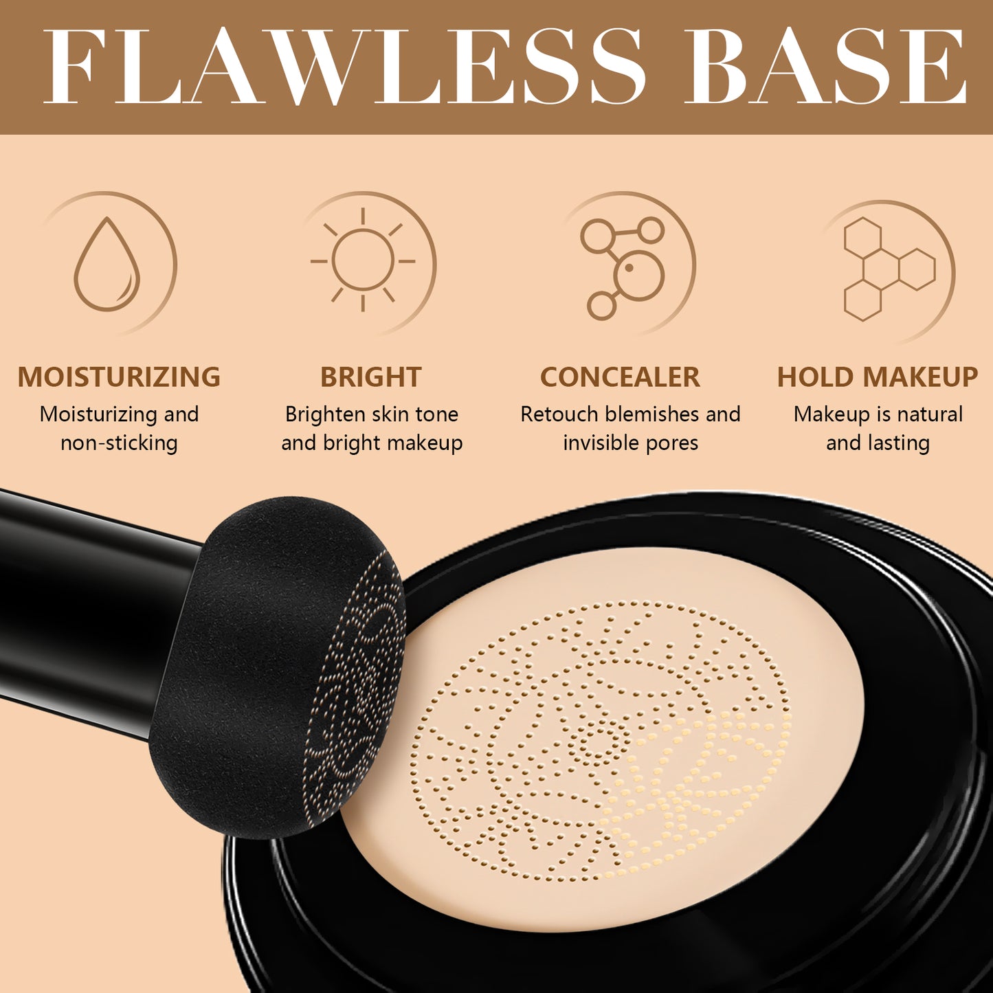 herlosfeel Mushroom Head Air Cushion CC Cream, BB Cream Foundation