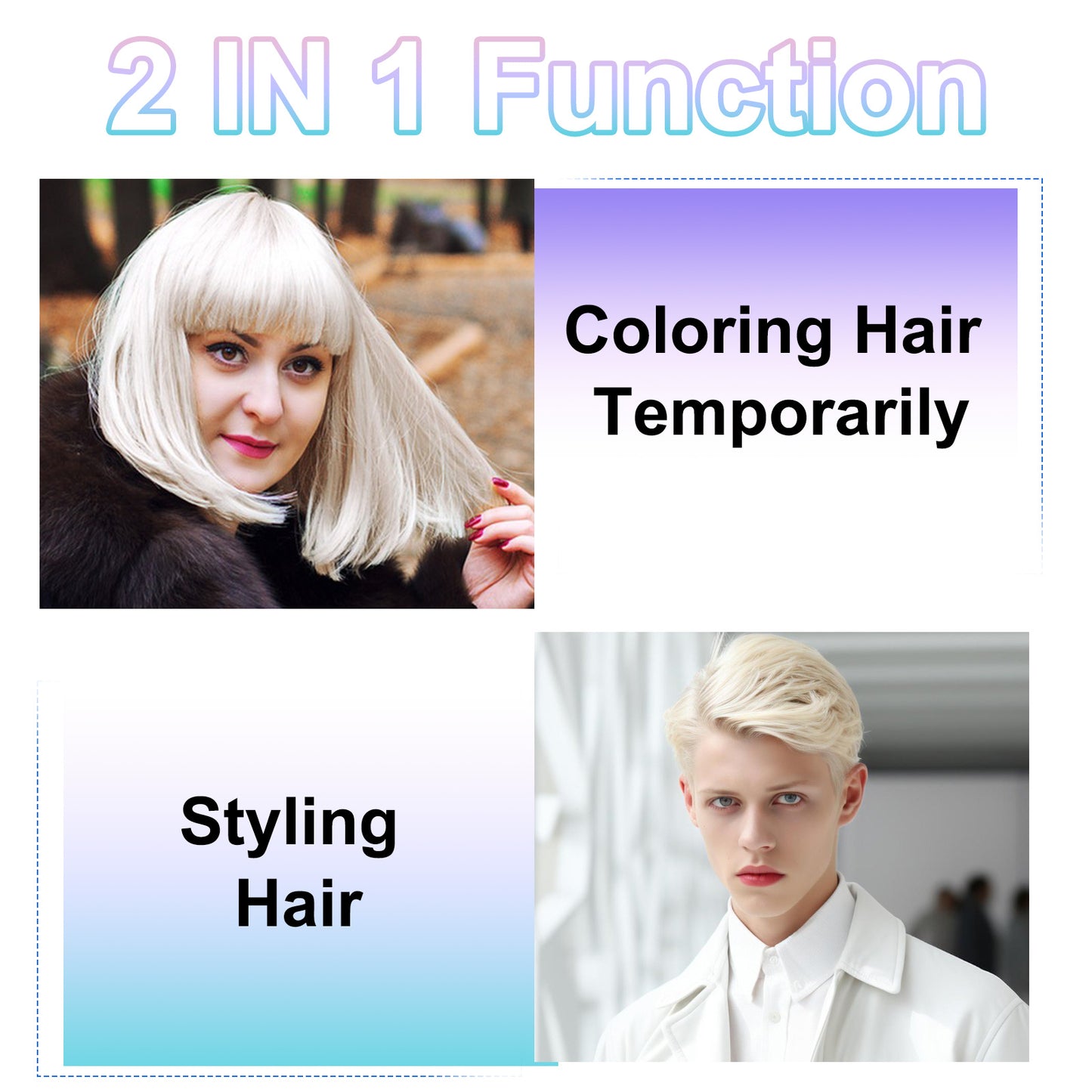 AIQIUSHA COLORING HAIR WAX WHITE