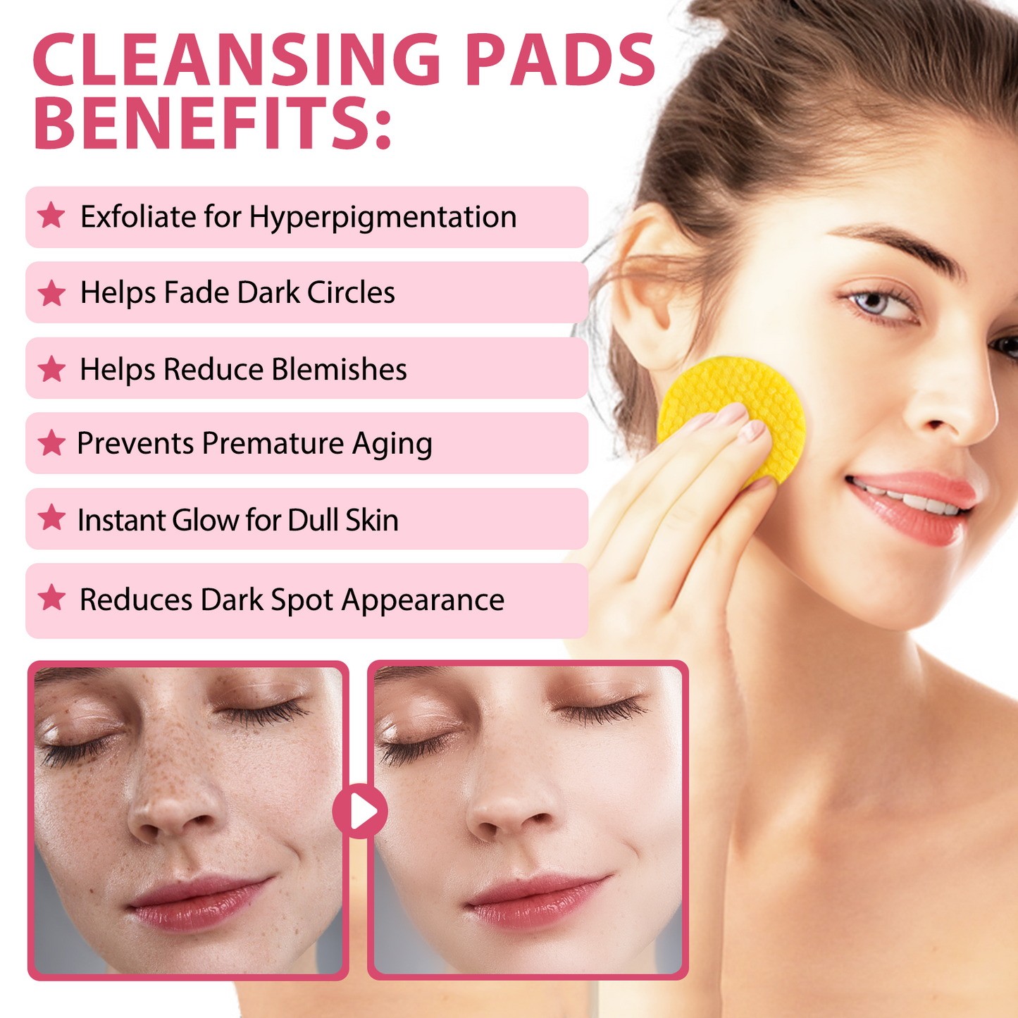 SHIFAKOU KOJIC ACID & TURMERIC CLEANSING PADS