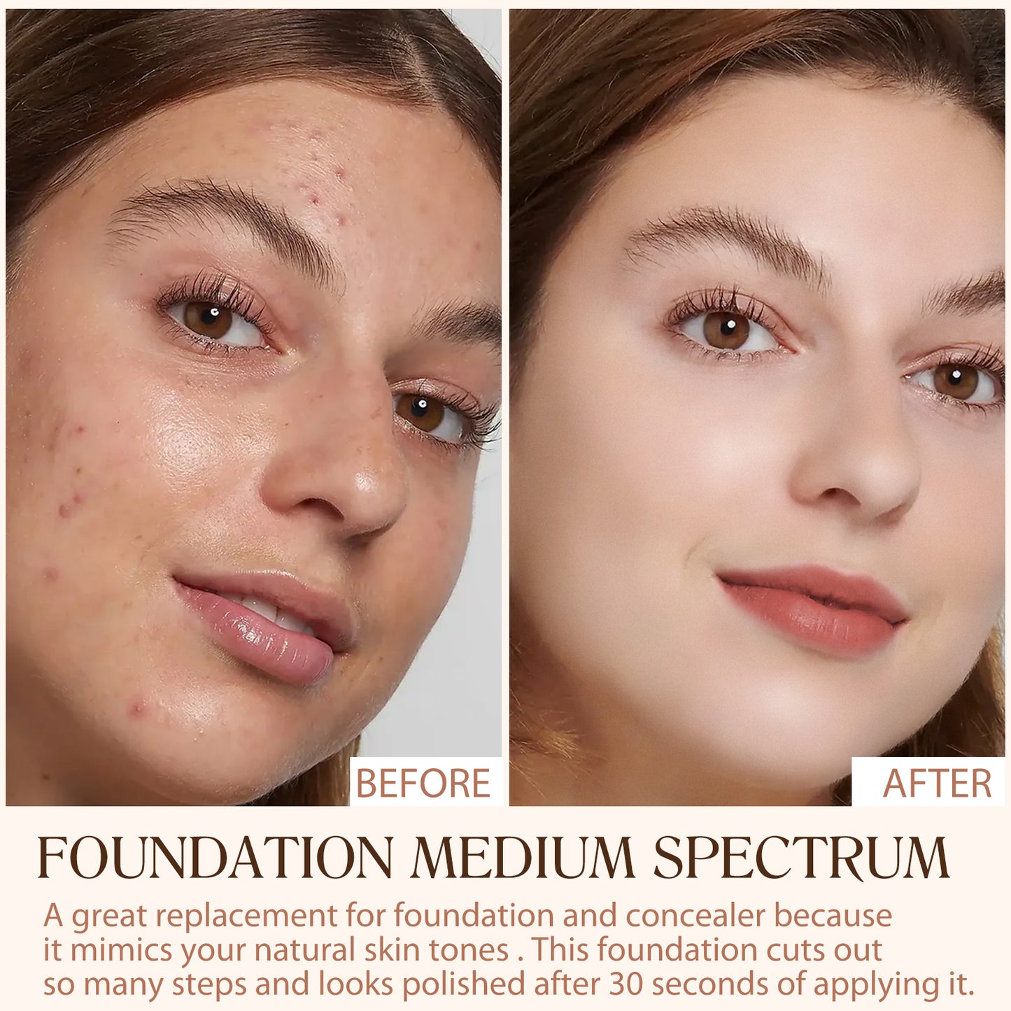 MVCAFZVE FOUNDATION MEDIUM SPECTRUM Sunscreen Serum SPF 50