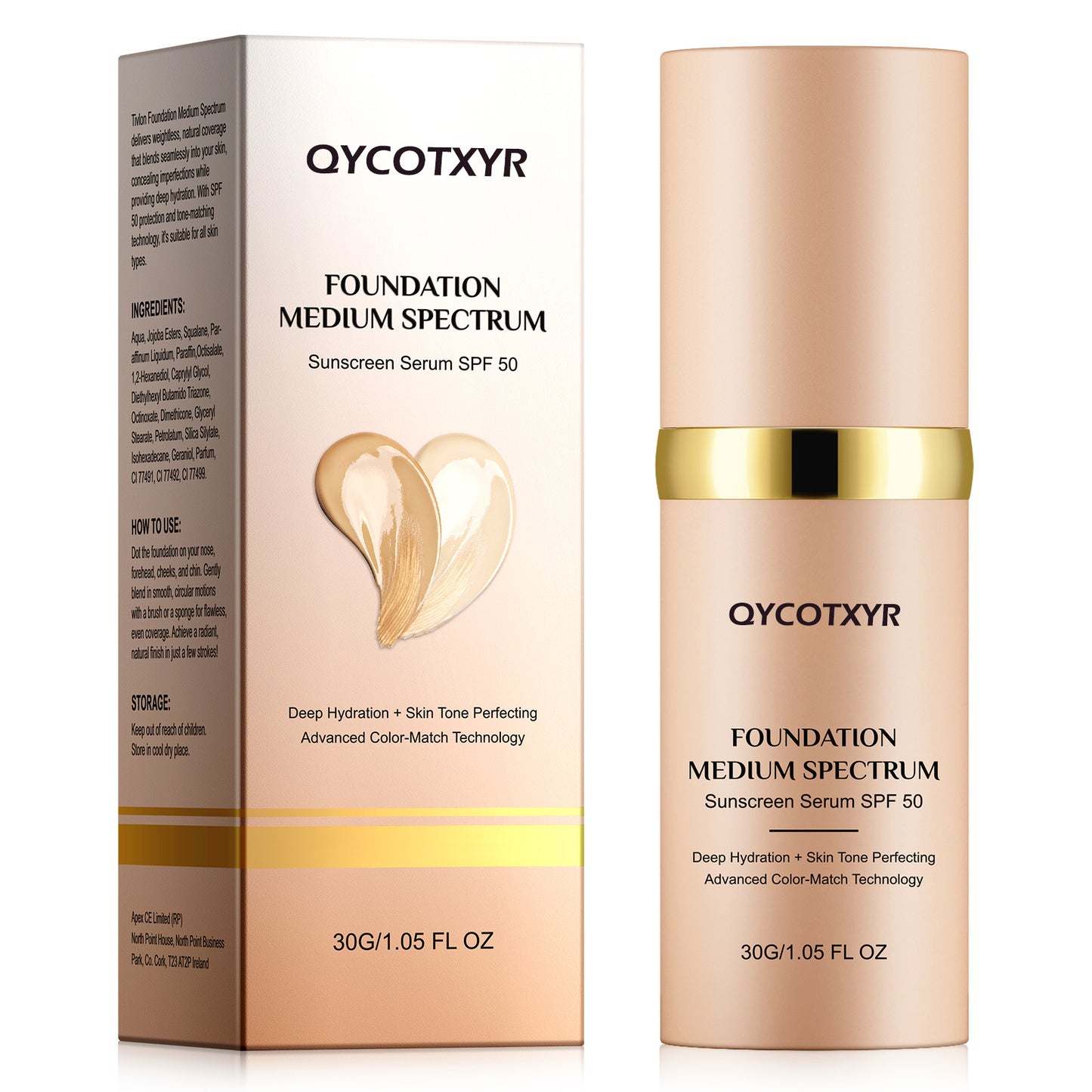 QYCOTXYR FOUNDATION MEDIUM SPECTRUM SUNSCREEN SERUM SPF 50