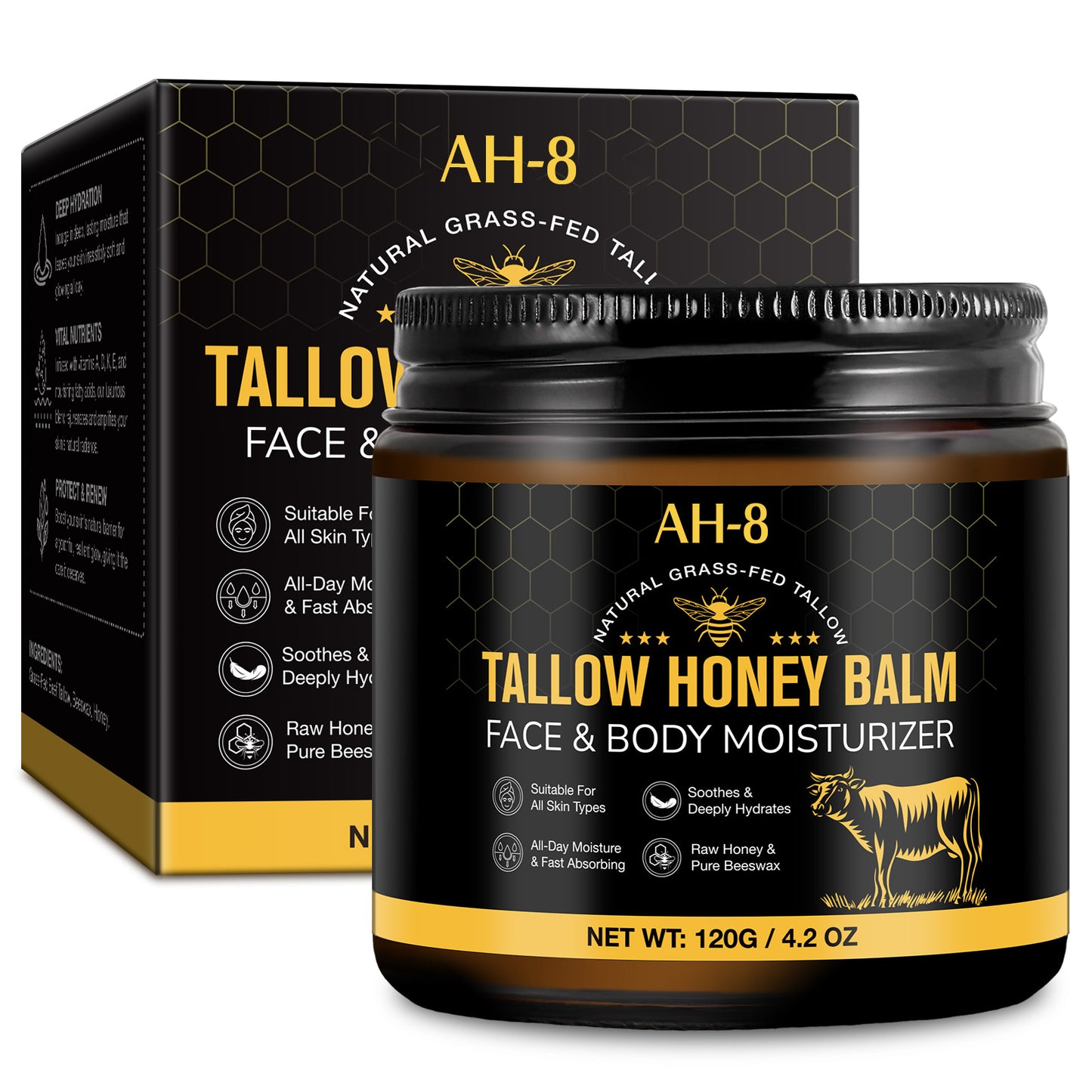 AH-8 TALLOW HONEY BALM FACE & BODY MOISTURIZER