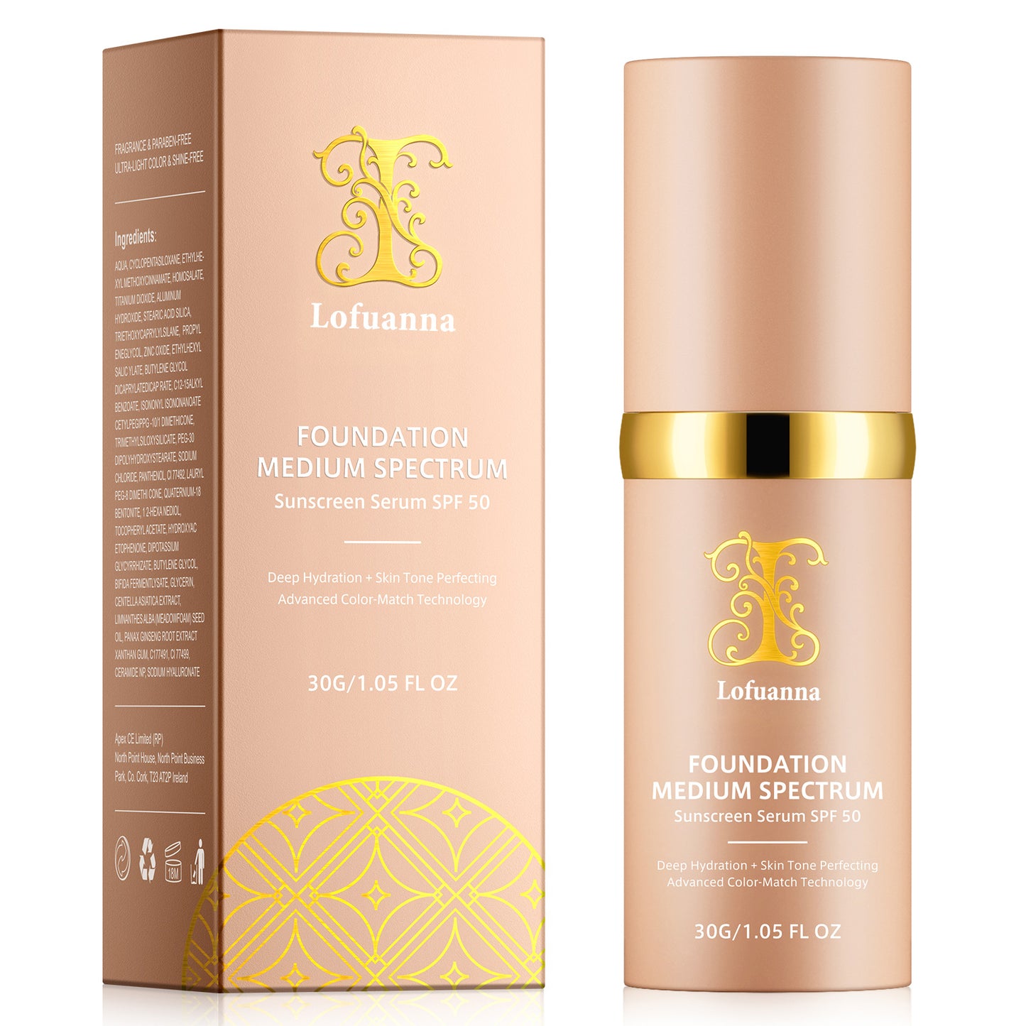 Lofuanna FOUNDATION MEDIUM SPECTRUM Sunscreen Serum SPF 50