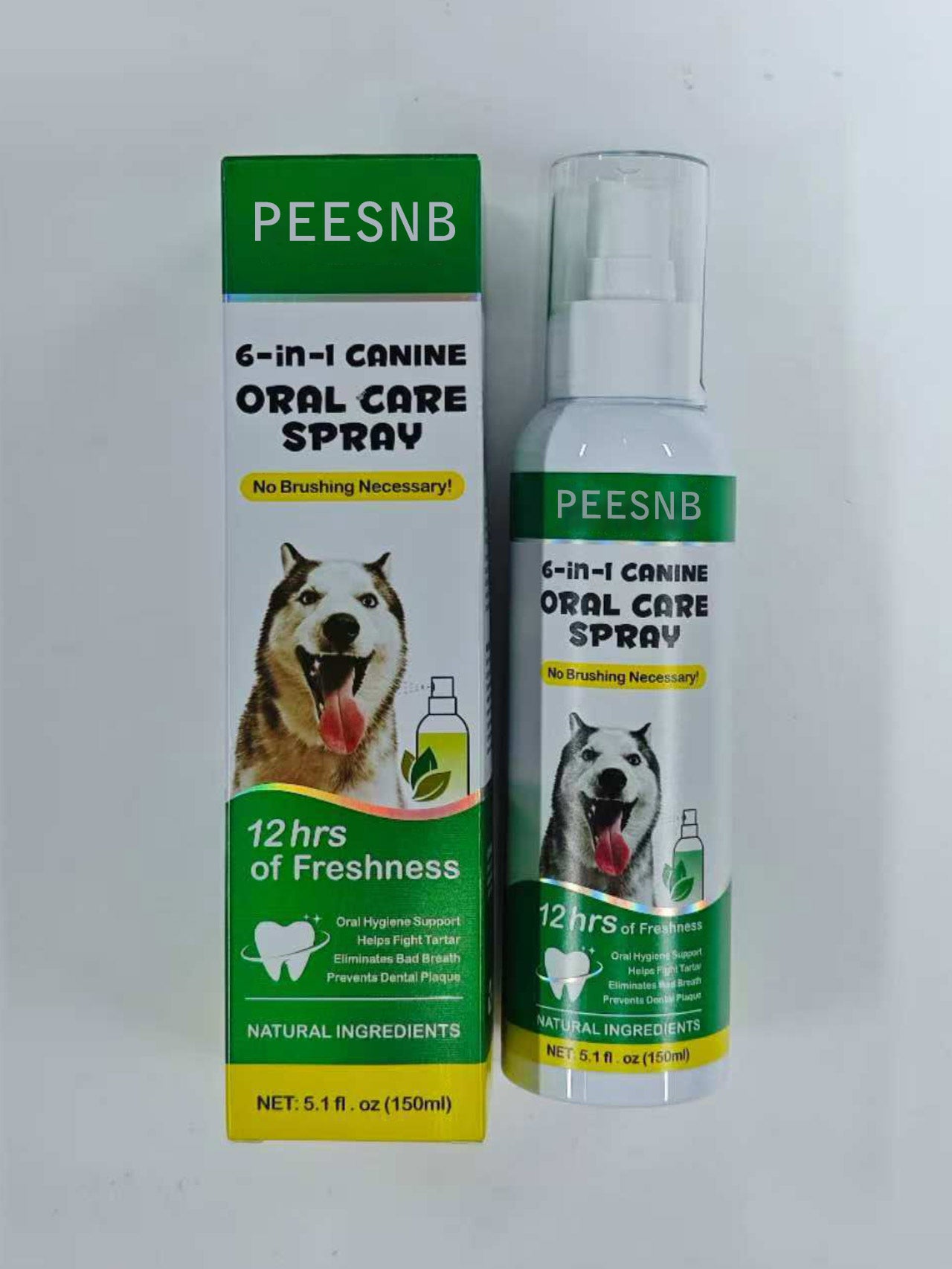 PEESNB 6-in-1 CANINE ORAL CARE SPRAY No Brushing Necessary!