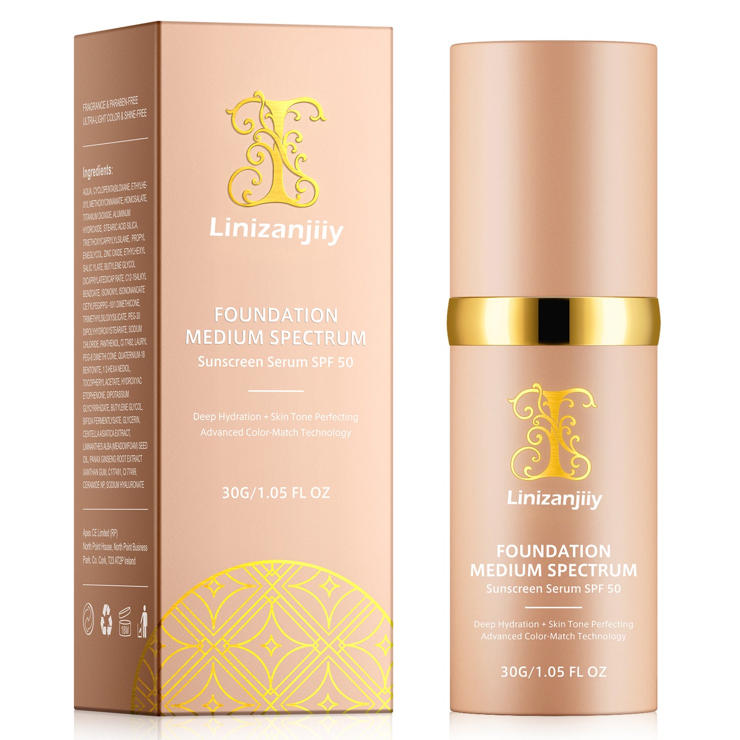 Linizanjiiy FOUNDATION MEDIUM SPECTRUM SUNSCREEN SERUM SPF 50
