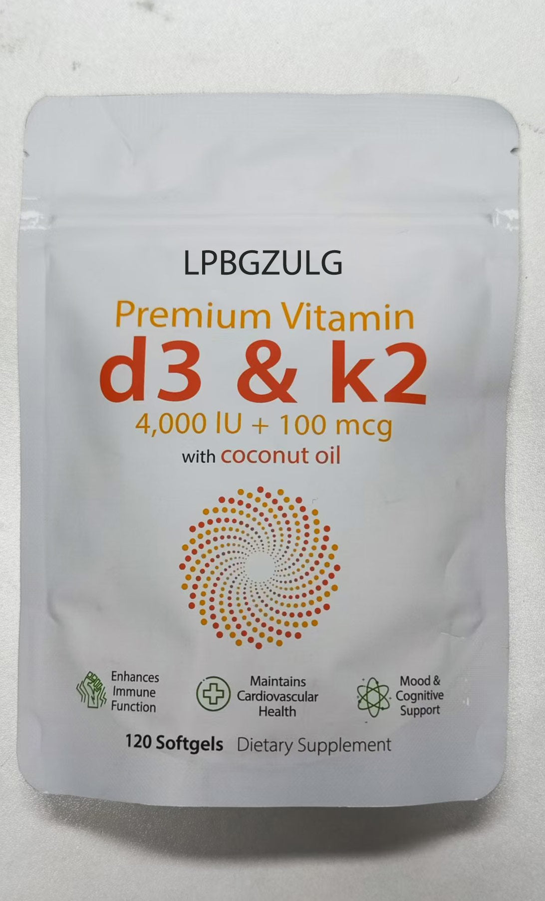 LPBGZULG Premium Vitamin d3 & k2 with coconut oil