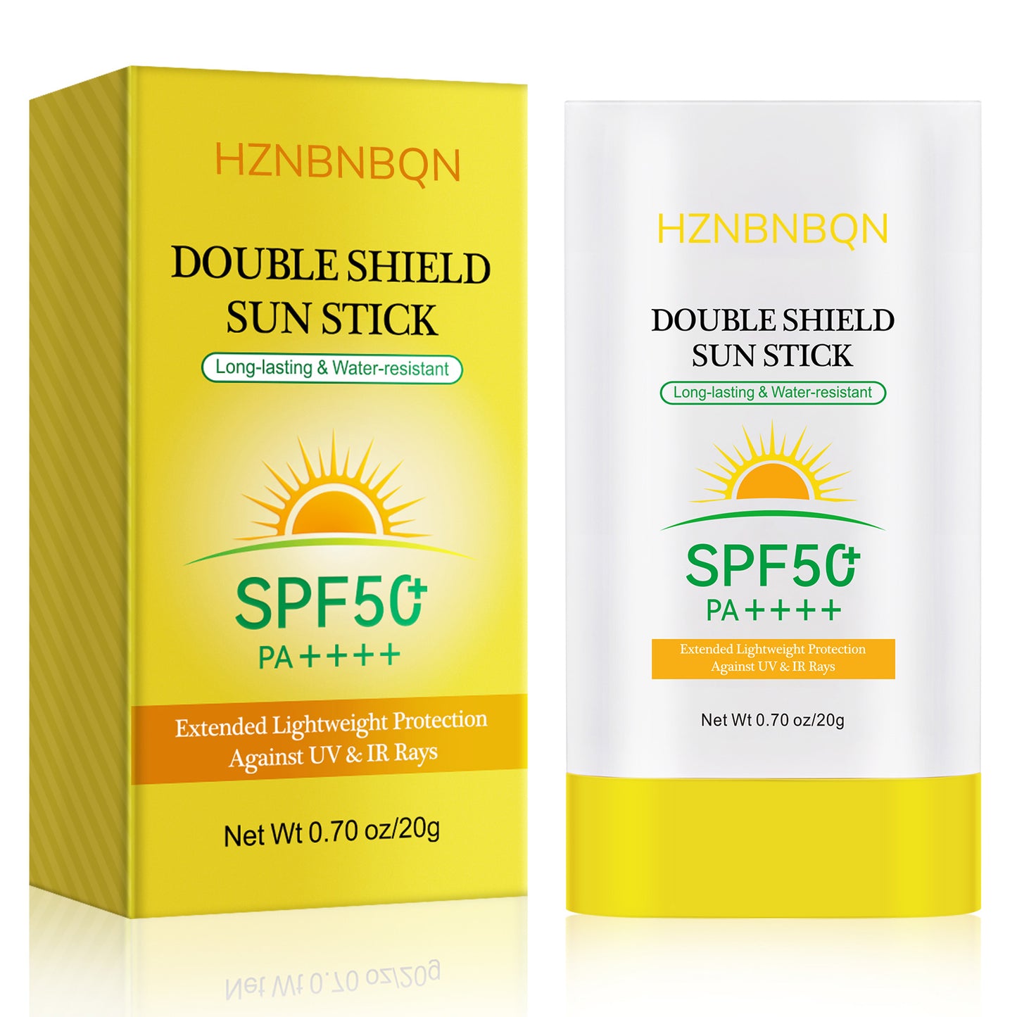 HZNBNBQN DOUBLE SHIELD SUN STICK LONG-LASTING & WATER-RESISTANT SPF50+