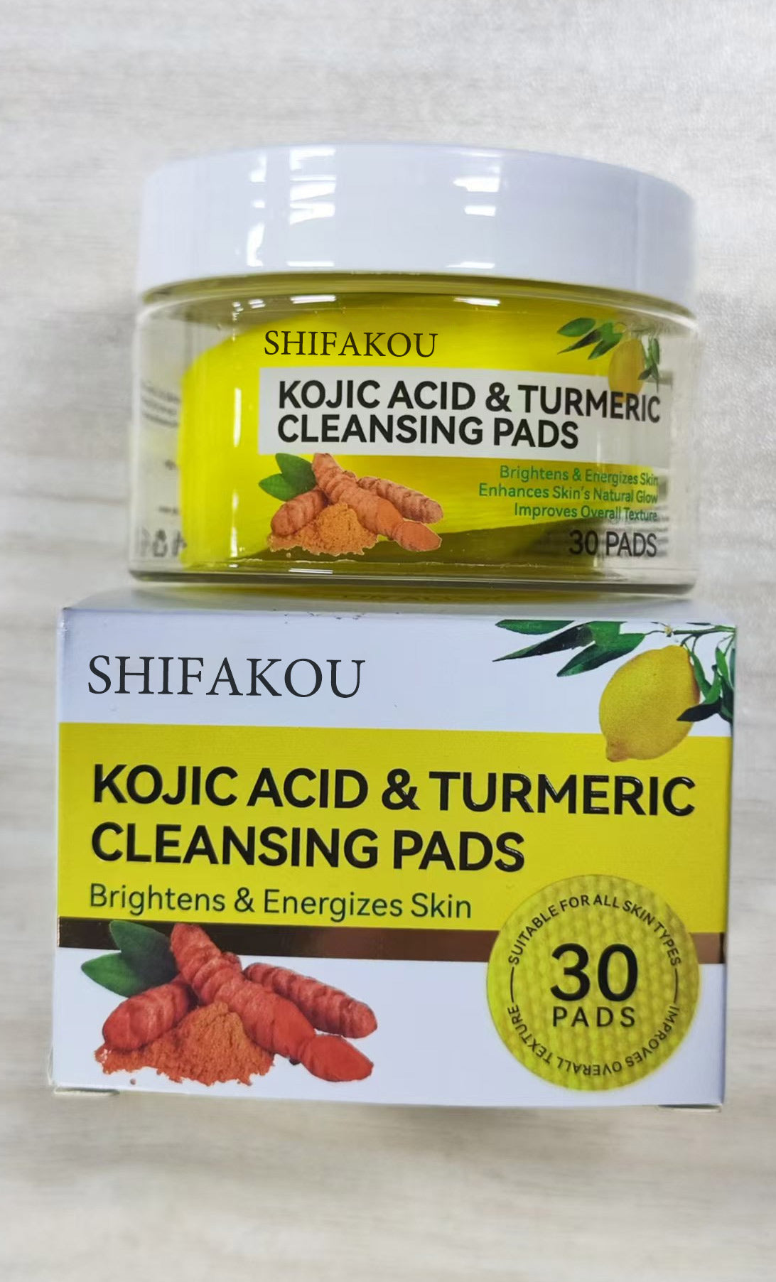 SHIFAKOU KOJIC ACID & TURMERIC CLEANSING PADS