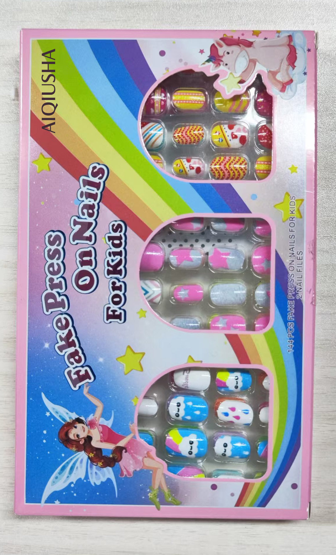 AIQIUSHA FAKE PRESS ON NAILS FOR KIDS