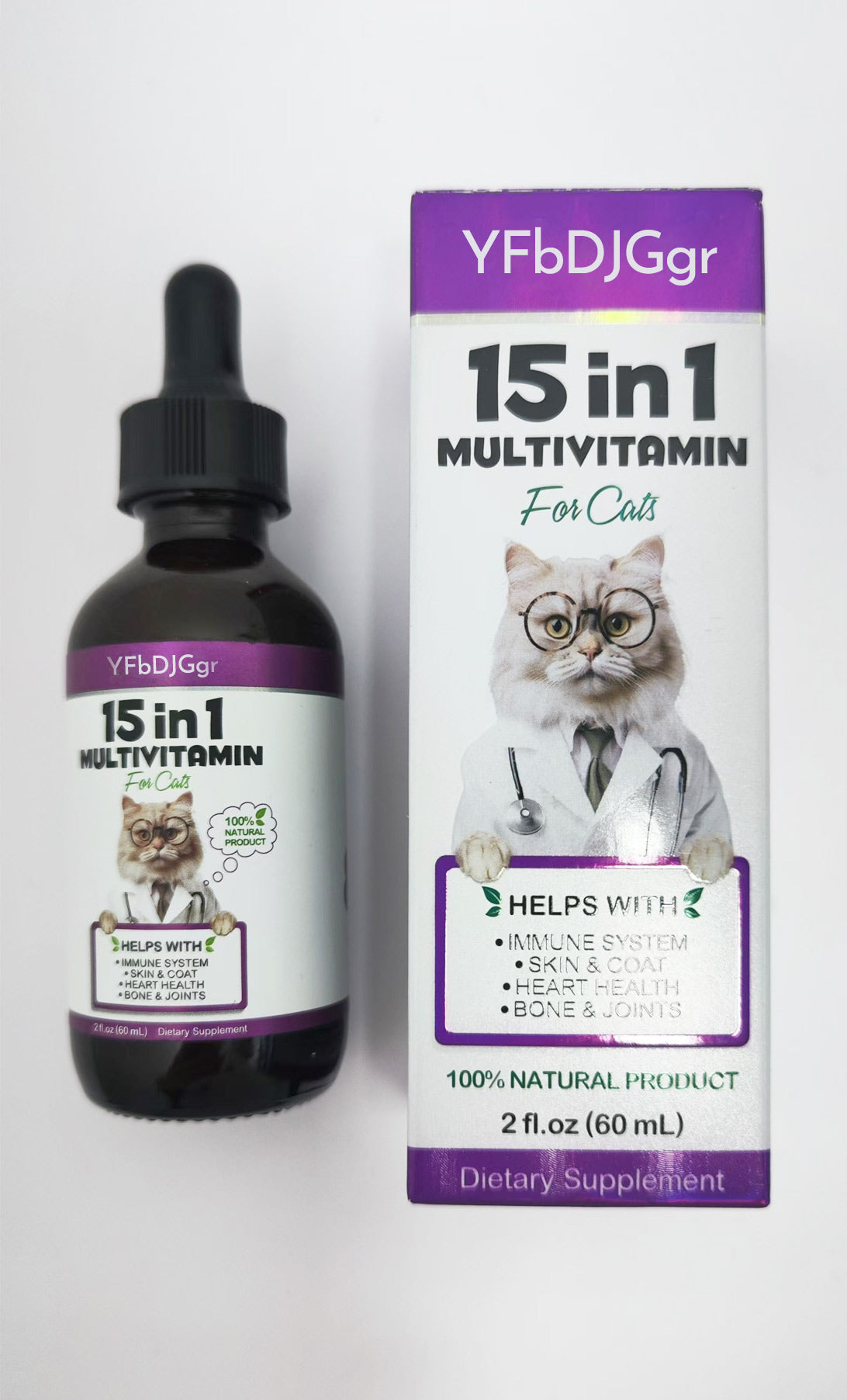 YFbDJGgr 15 in 1 MULTIVITAMIN FOR CAT 60ML