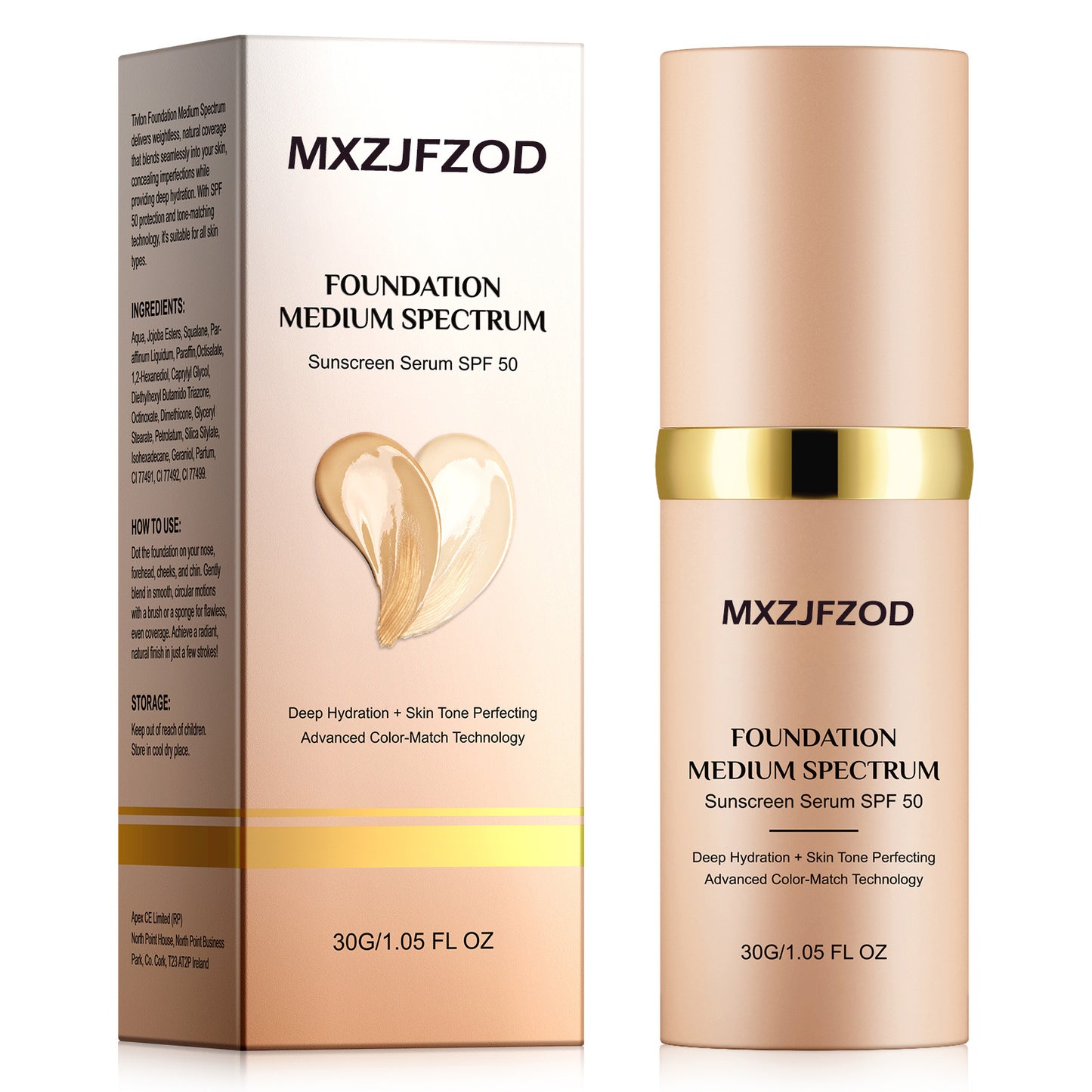 MXZJFZOD FOUNDATION MEDIUM SPECTRUM Sunscreen Serum SPF 50