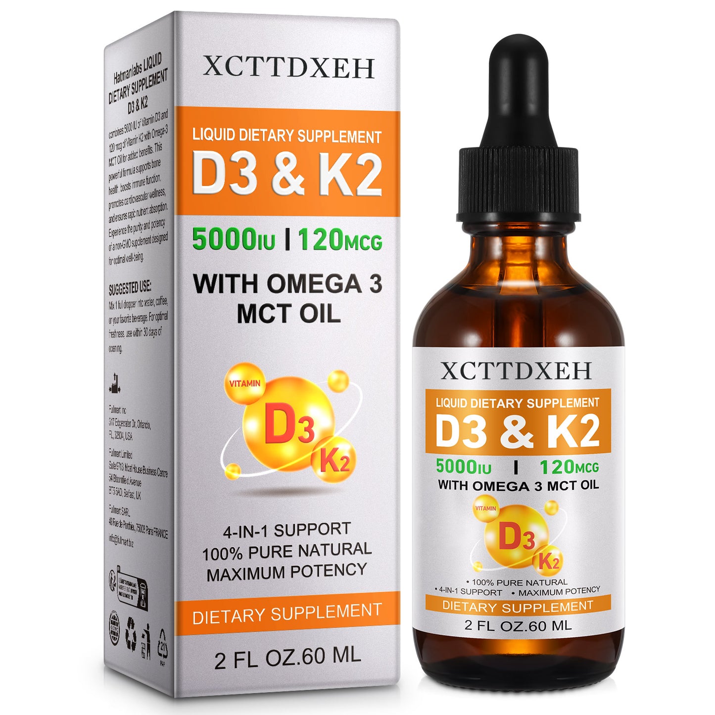 XCTTDXEH LIQUID DIETARY SUPPLEMENT D3 & K2