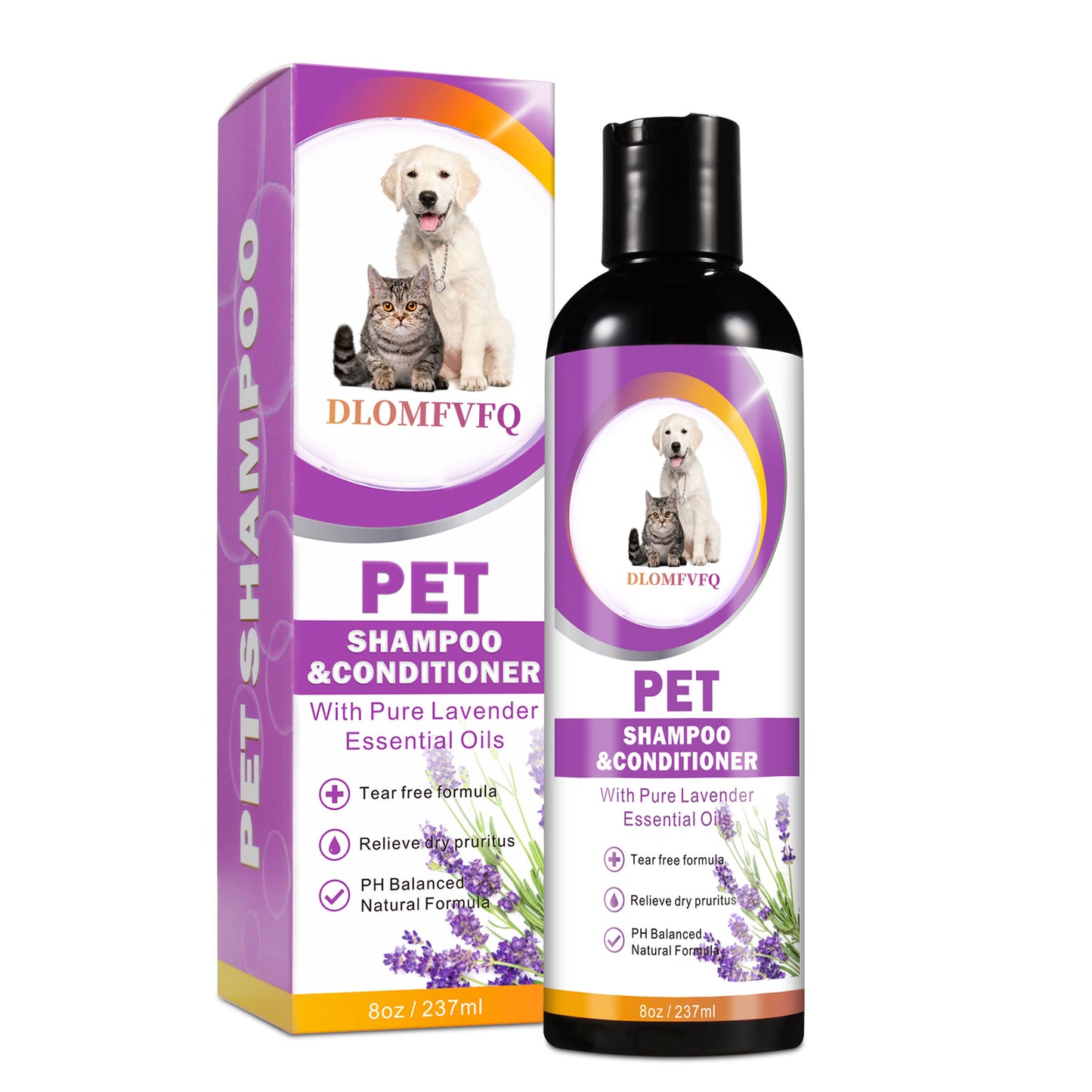 DLOMFVFQ PET SHAMPOO & CONDITIONER WITH PURE LAVENDER ESEENTIAL OIL