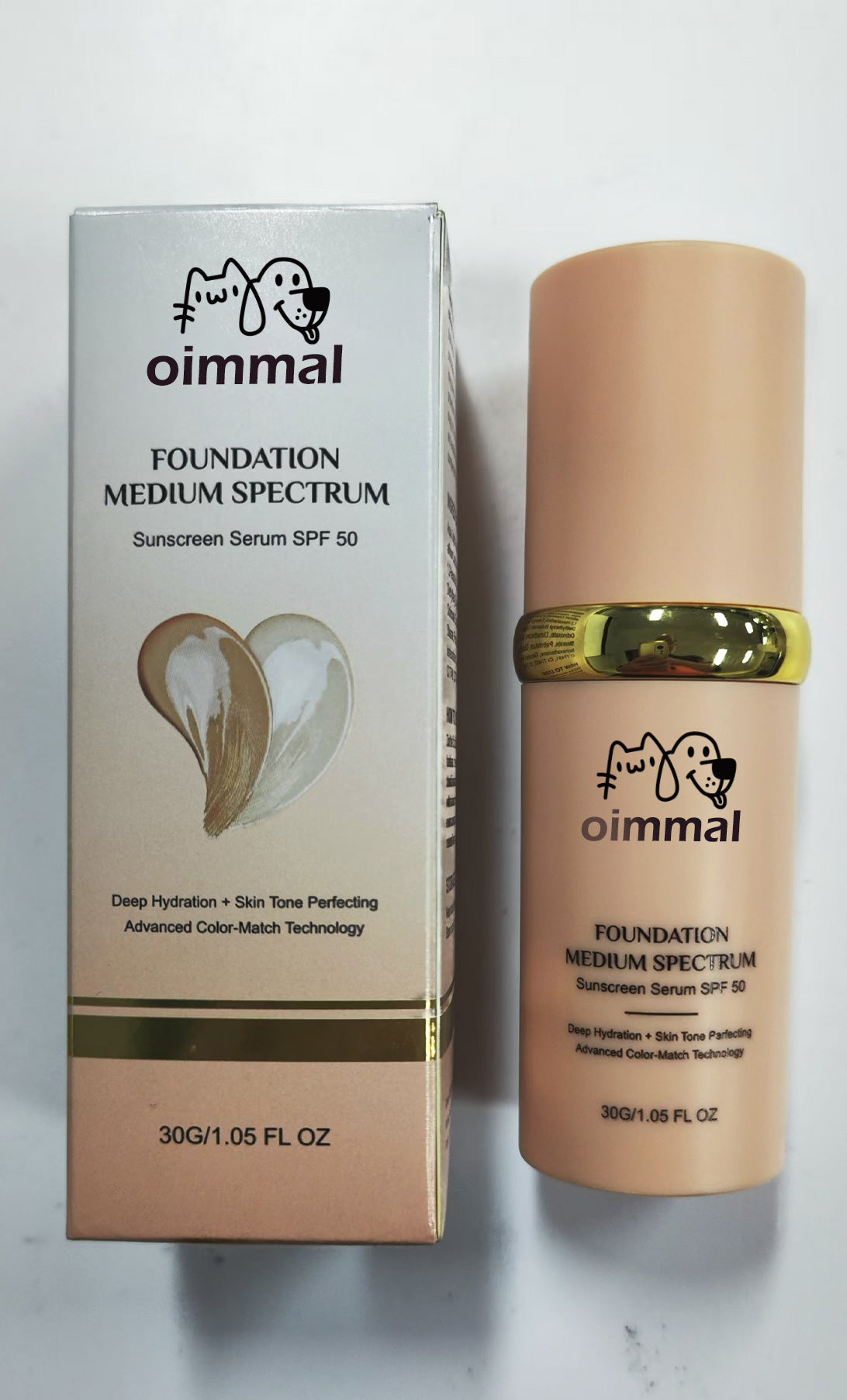 oimmal FOUNDATION MEDIUM SPECTRUM Sunscreen Serum SPF 50