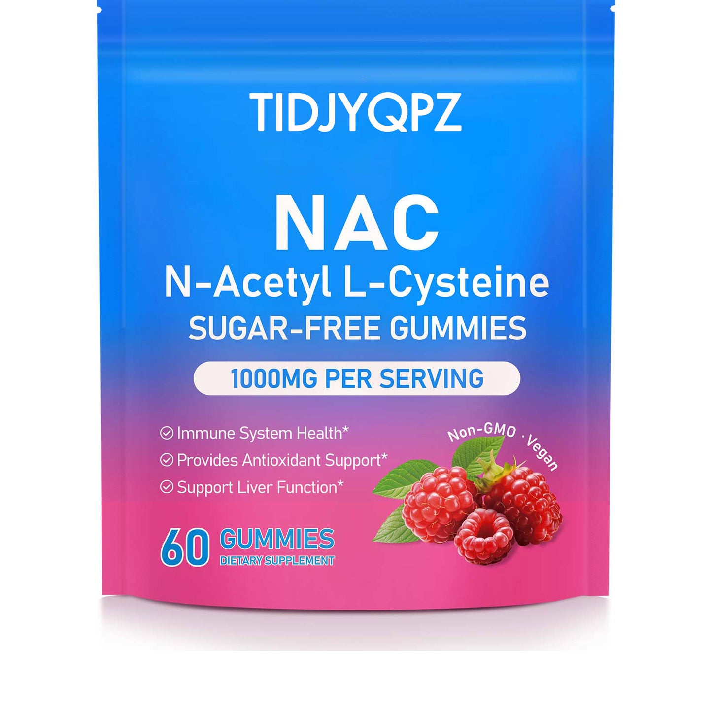 TIDJYQPZ NACN-Acetyl L-Cysteine SUGAR-FREE GUMMIES 1000MG PER SERVING