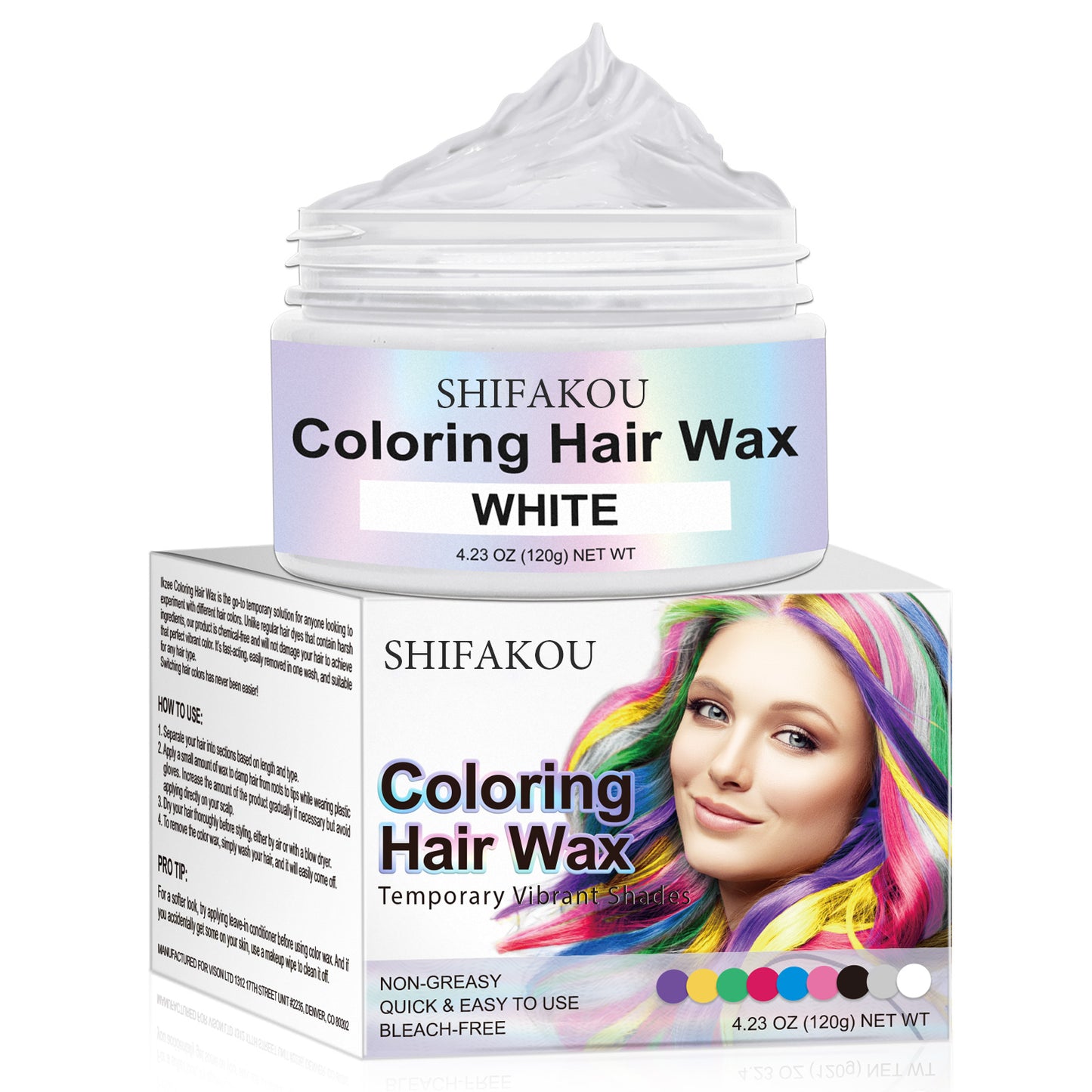 SHIFAKOU COLORING HAIR WAX WHITE