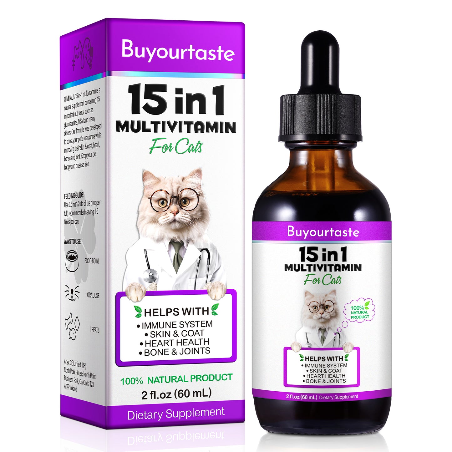 Buyourtaste 15 in 1 MULTIVITAMIN FOR CAT 60ML