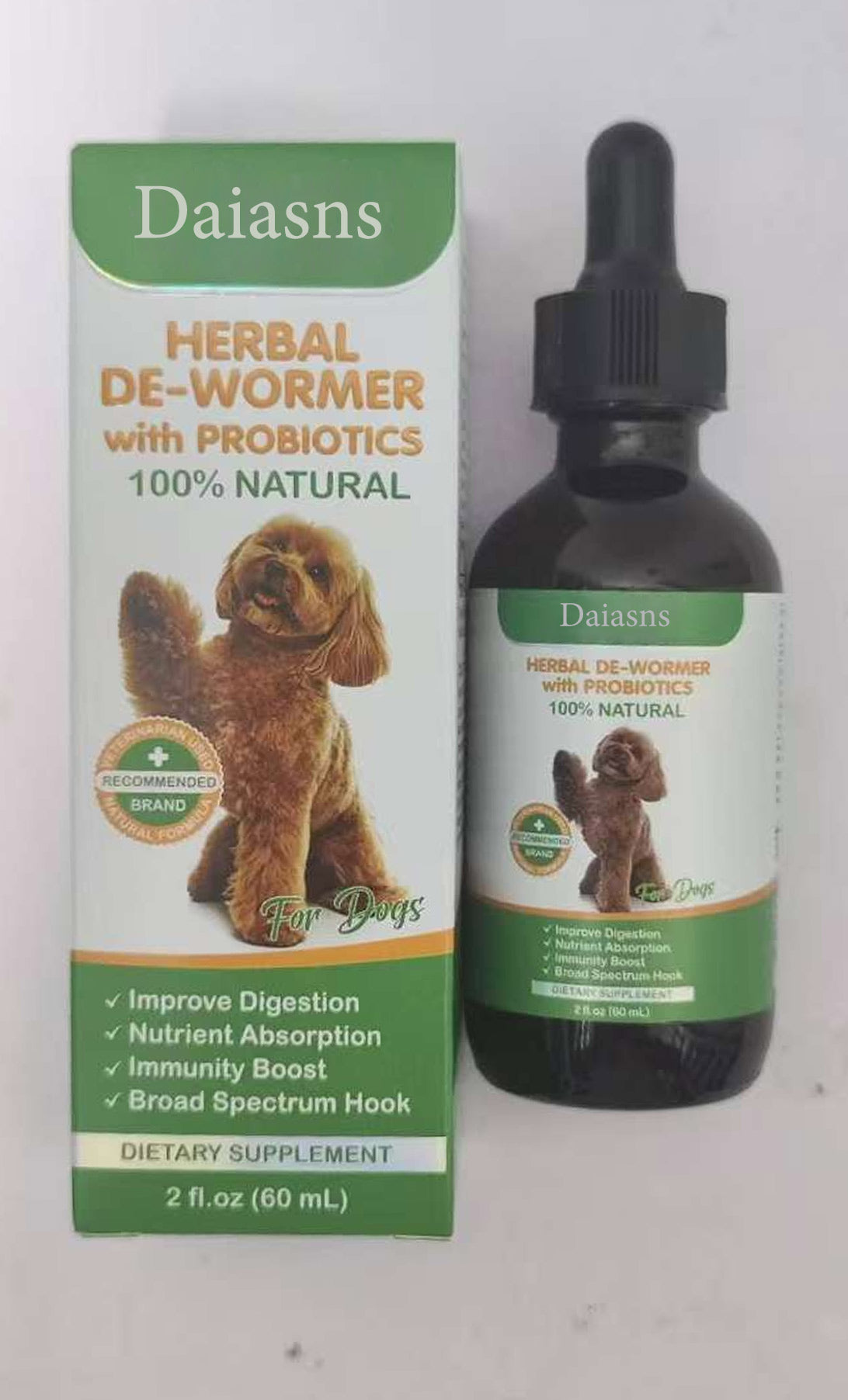 Daiasns HERBAL DE-WORMER with PROBIOTICS 100% NATURAL