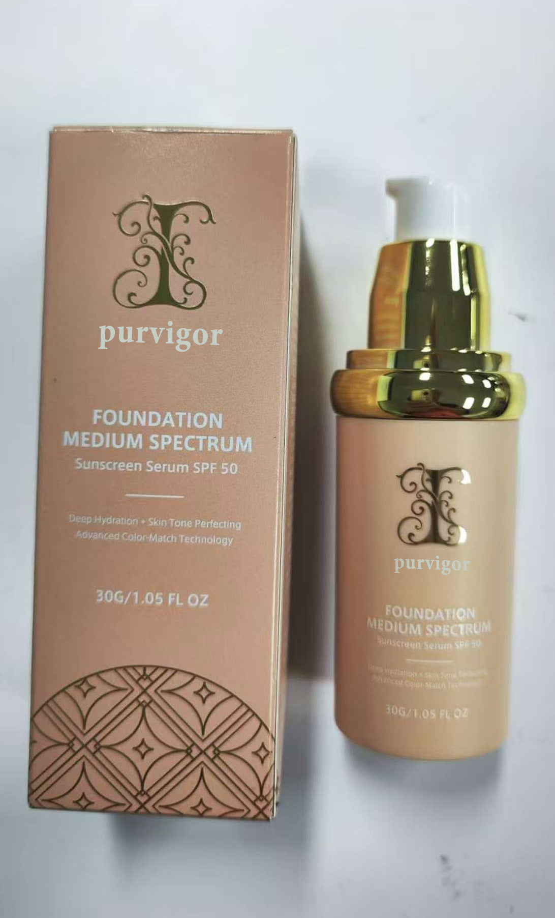 purvigor FOUNDATION MEDIUM SPECTRUM Sunscreen Serum SPF 50