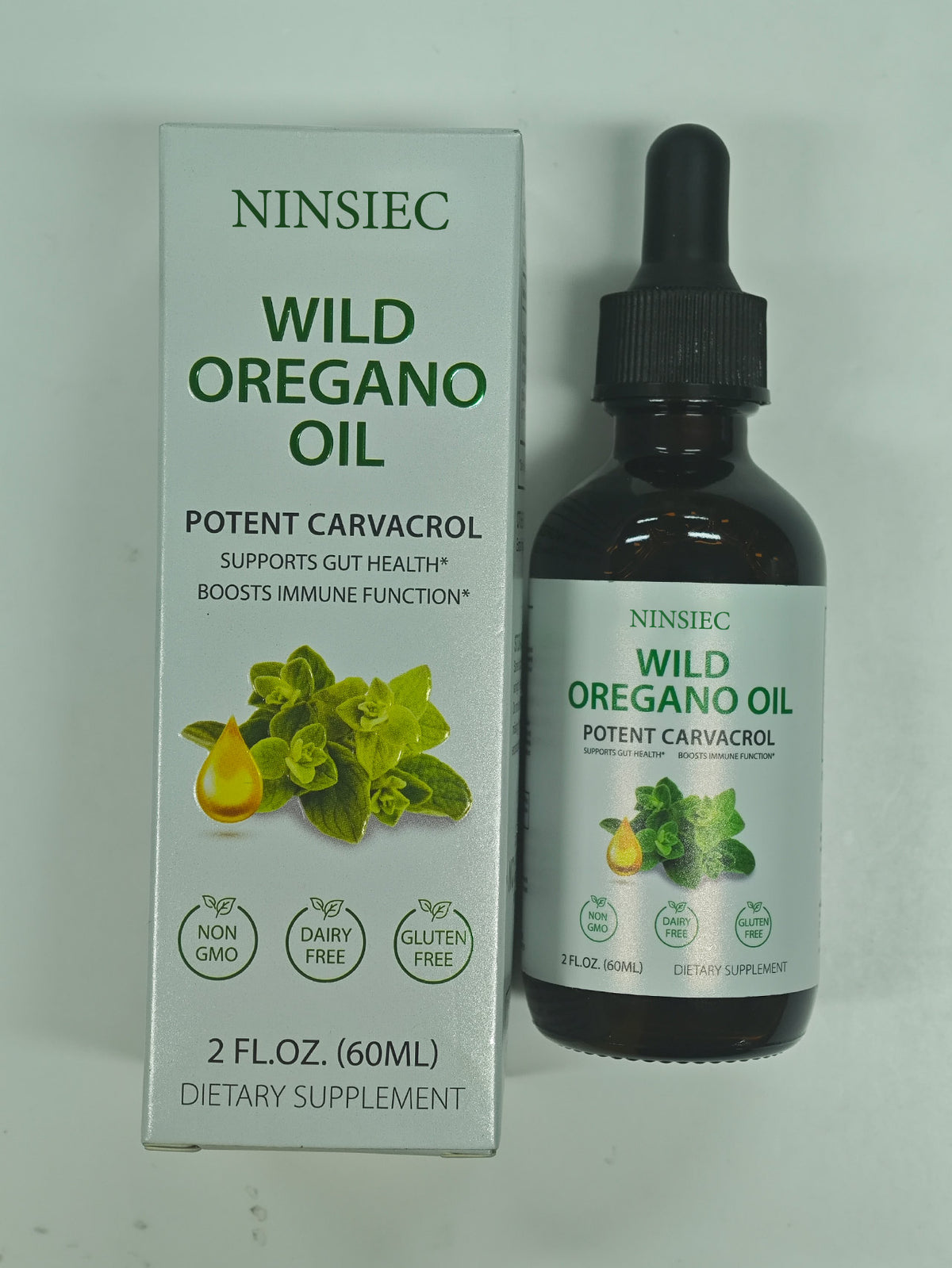 NINSIEC Wild Oregano Oil Pure,Undiluted Organic Wild Oregano Oil,Dietary Supplement