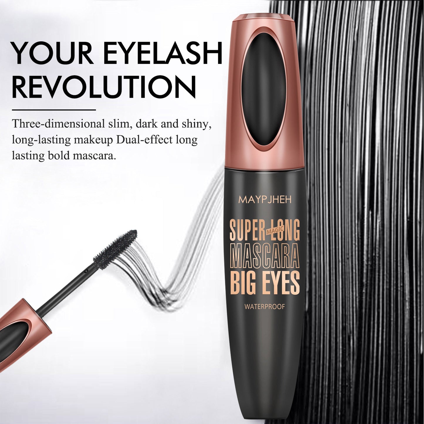 MAYPJHEH SUPER LONG MASCARA BIG EYES WATERPROOF