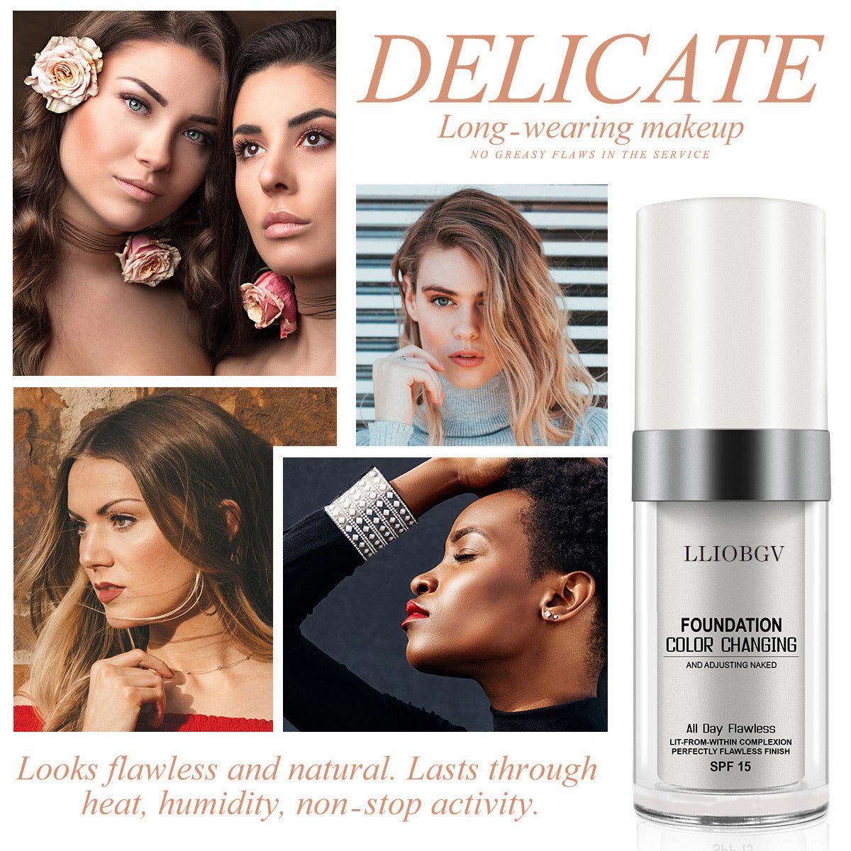 LLIOBGV FOUNDATION COLOR CHANGING AND ADJUSTING NAKED