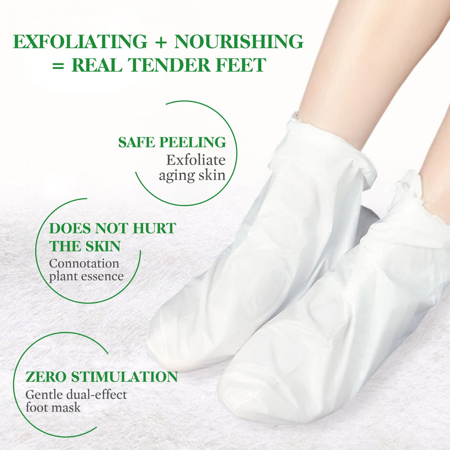 ZQZPZBPZ Aloe Exfoliating peeling foot mask