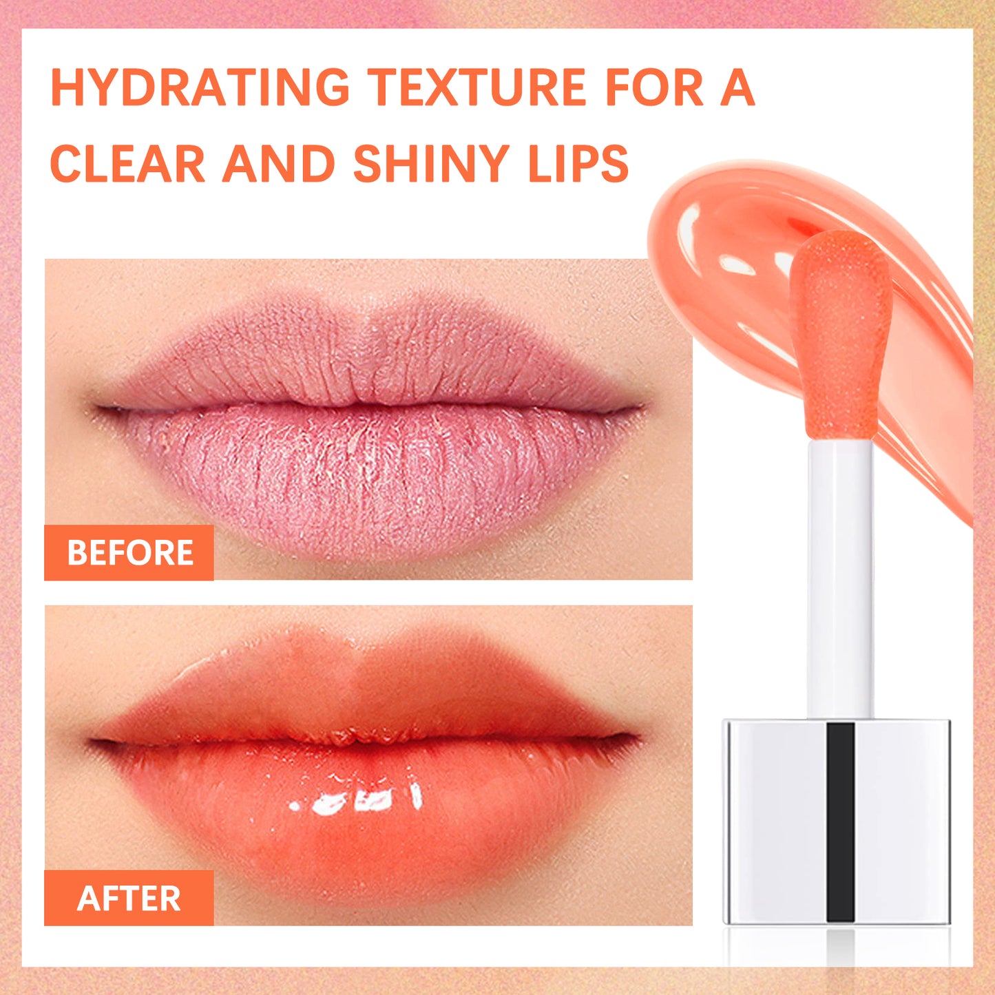 HQGYOSJX LIP GLOW OIL CHERRY OIL INUSED Color-awakening Nourishing plumping lip oil