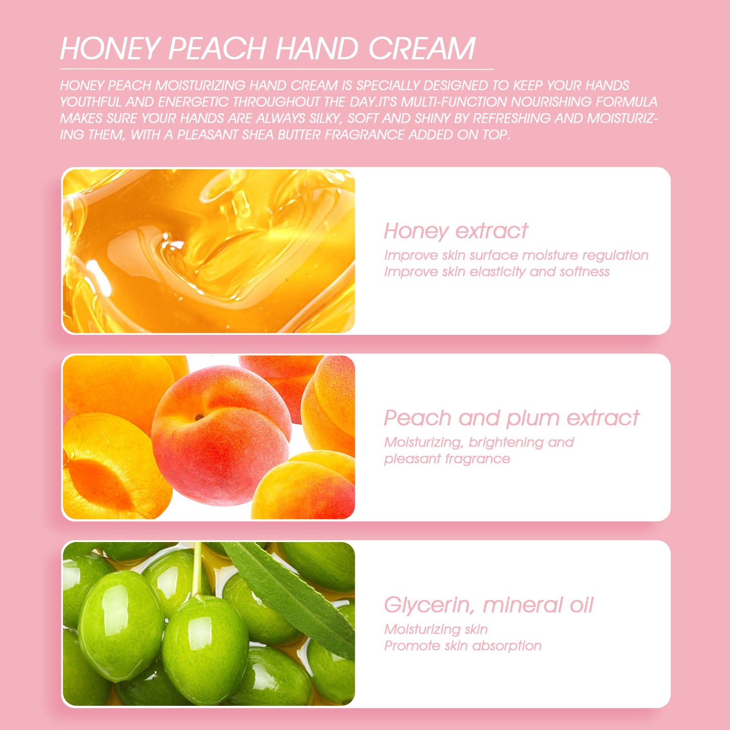 PEESNB Honey Peach HAND CREAM PROTECT+REPAIR