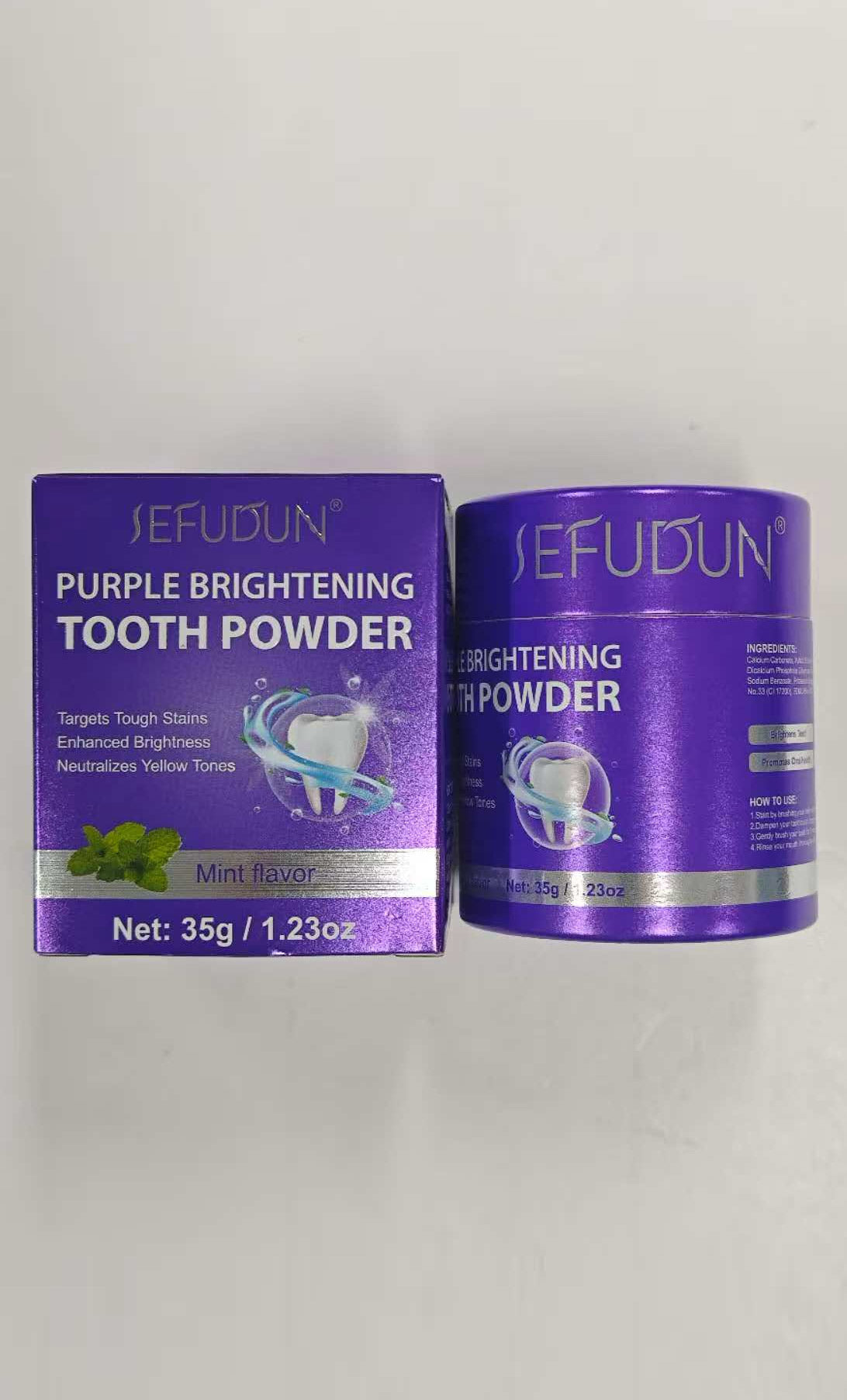 sefudun PURPLE BRIGHTENING TOOTH POWDER