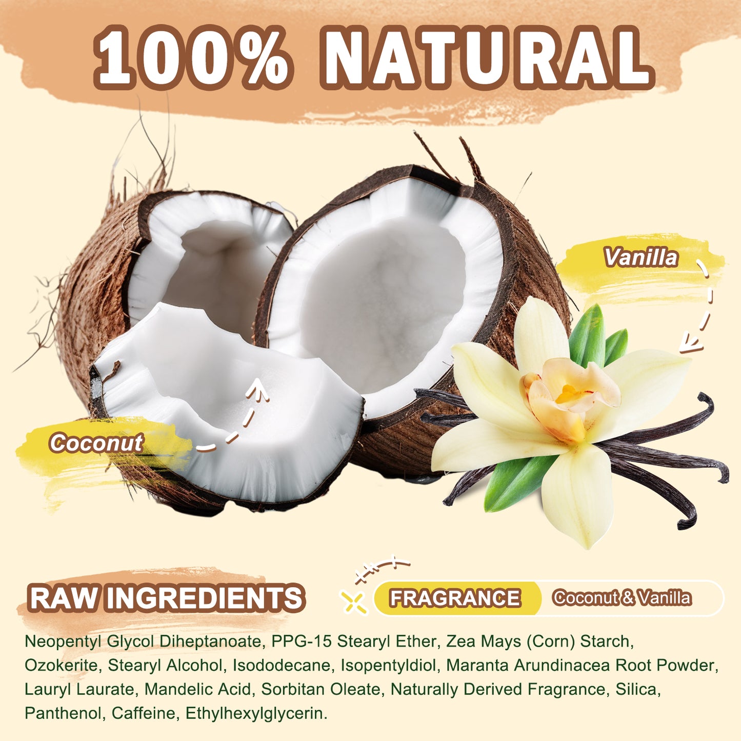 Lofuanna BODY DEODORANT STICK Coconut & Vanilla