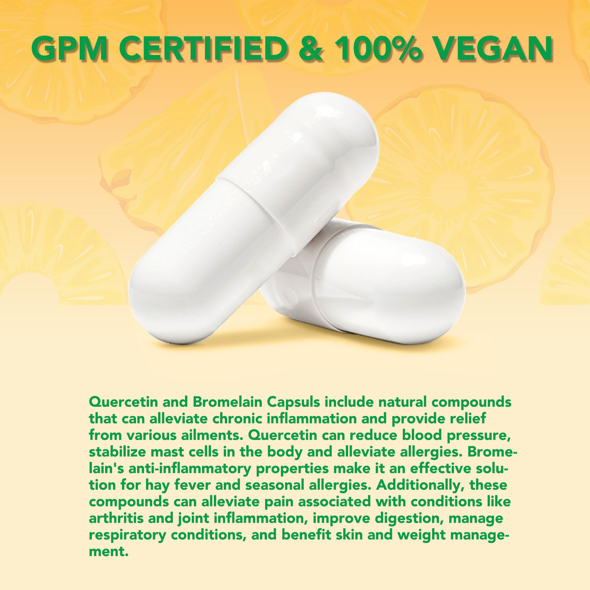 PureZiyang Quercetin With Bromelain Veggie Capsules