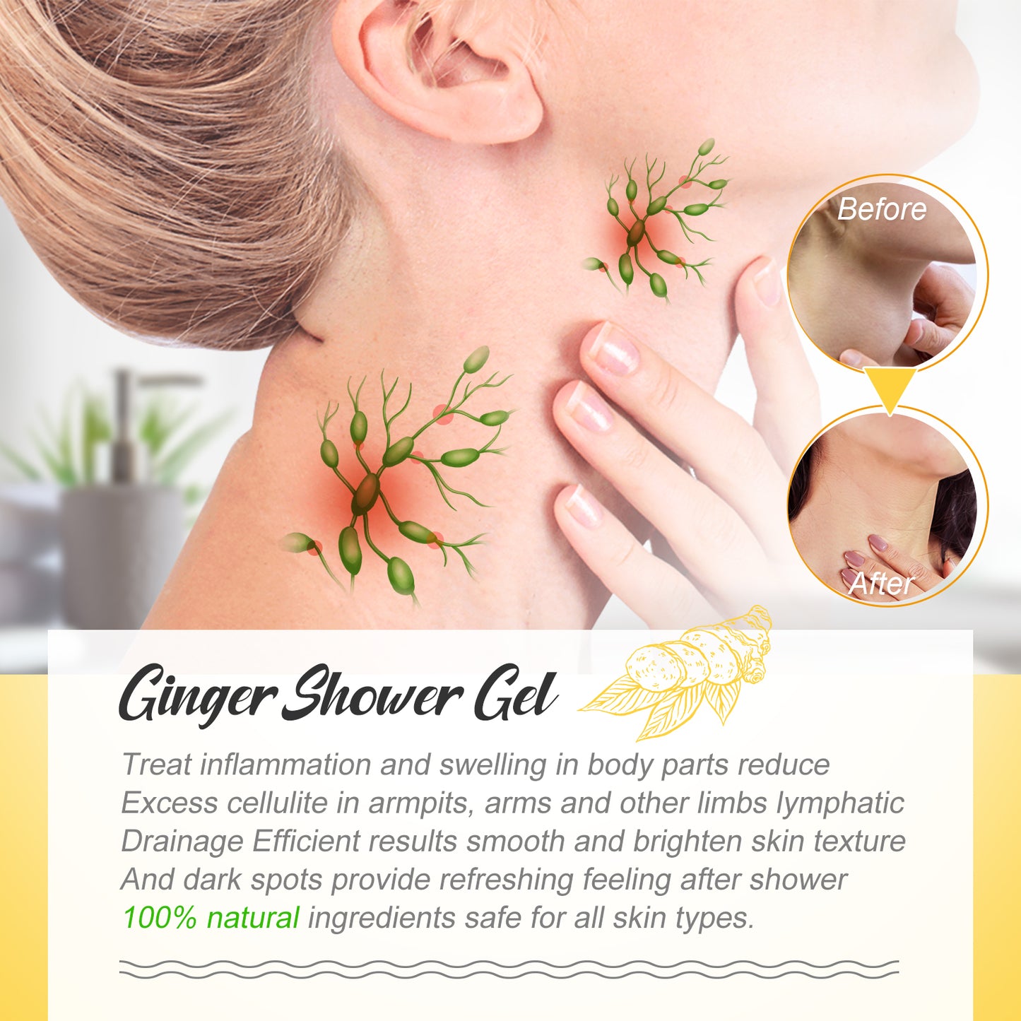 Ginger Shower Gel Clean And Moist Skin