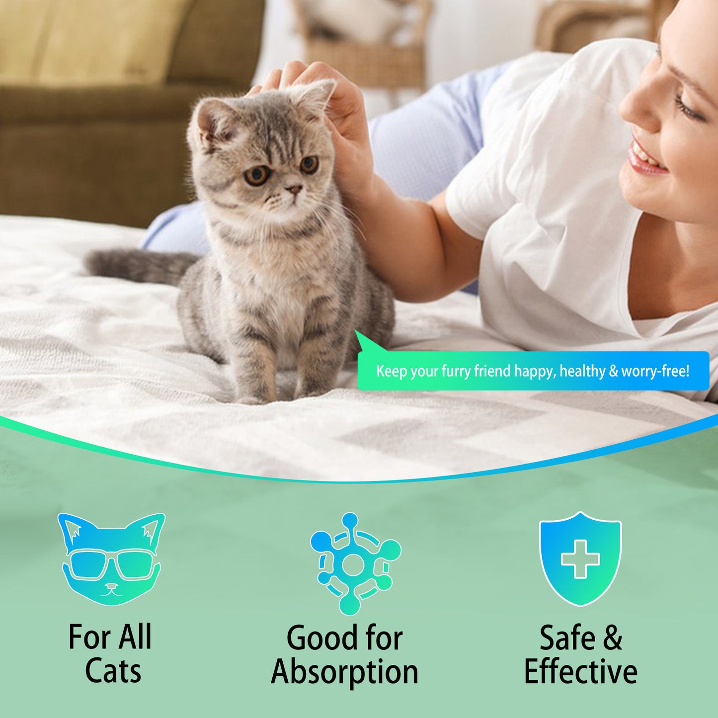 pcwyqrwe HERBAL DE-WORMER with probiotics For Cats