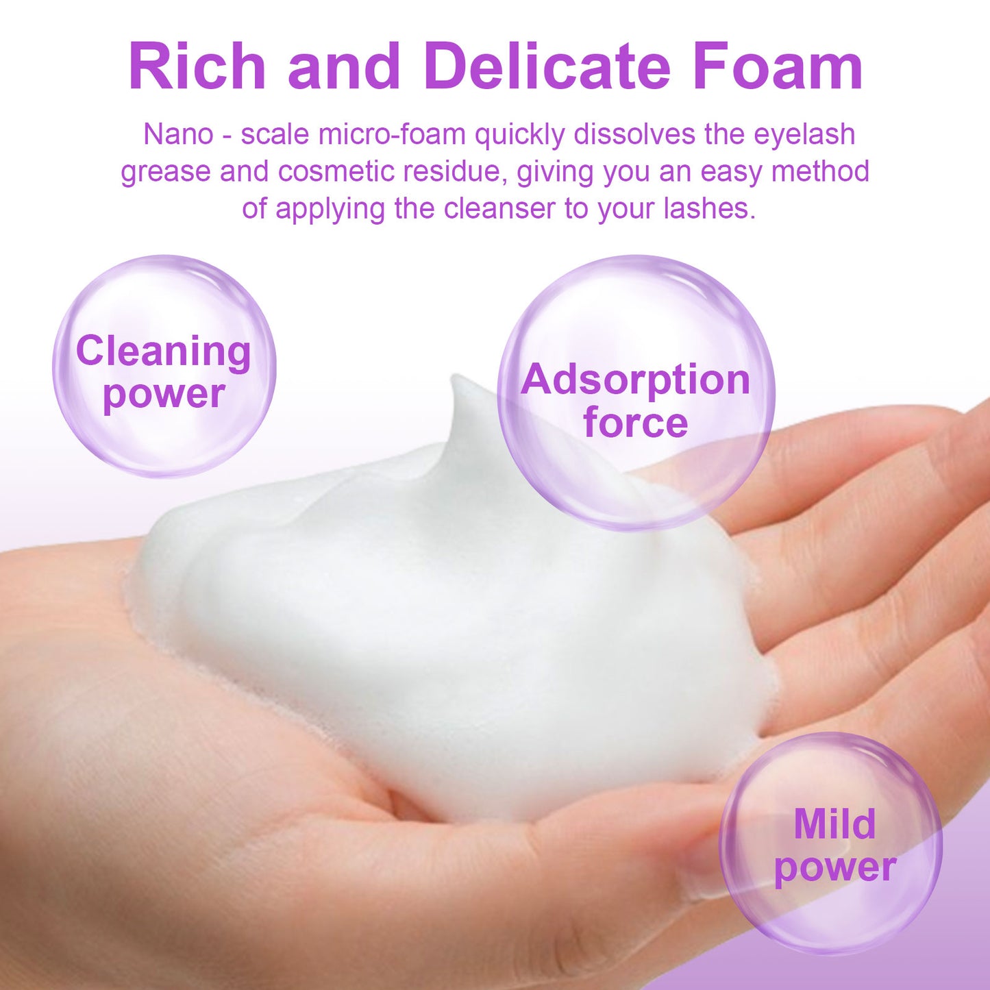 VIOFAIRY Eyelash Shampoo，Gentle Care for Salon & Home Use