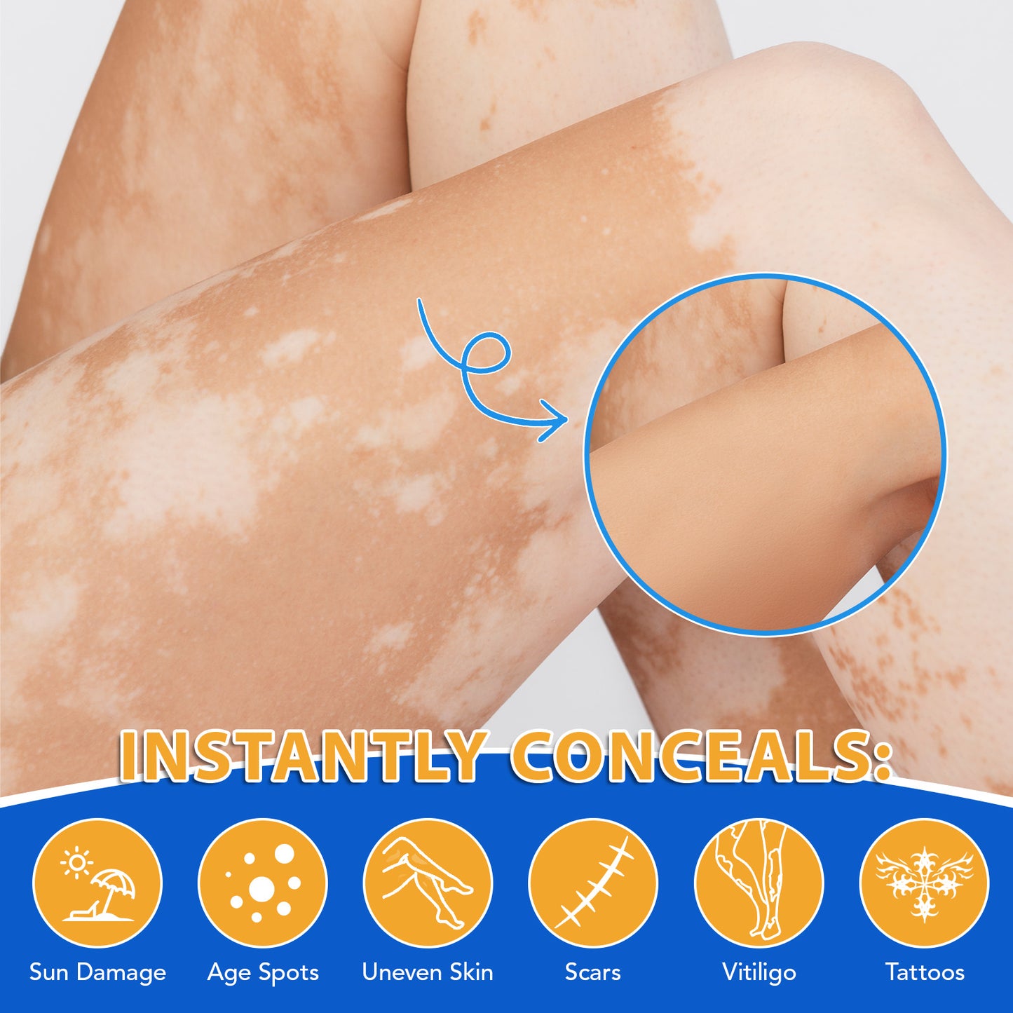 Leg Makeup Lotion  Even kin Tone Body Foundation Waterproof Long Lasting