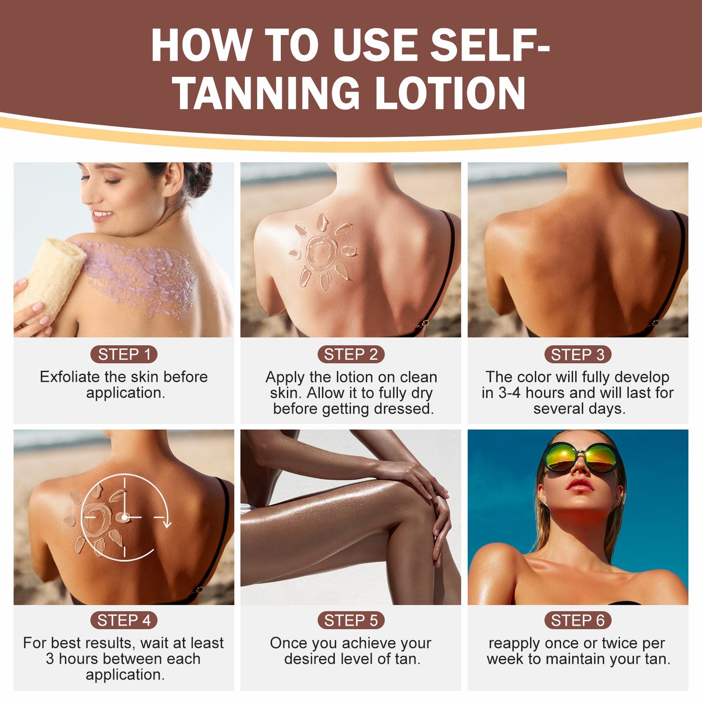 KCDAQREQ Self-Tanning Lotion With Peptides,Serum & Vitamin E