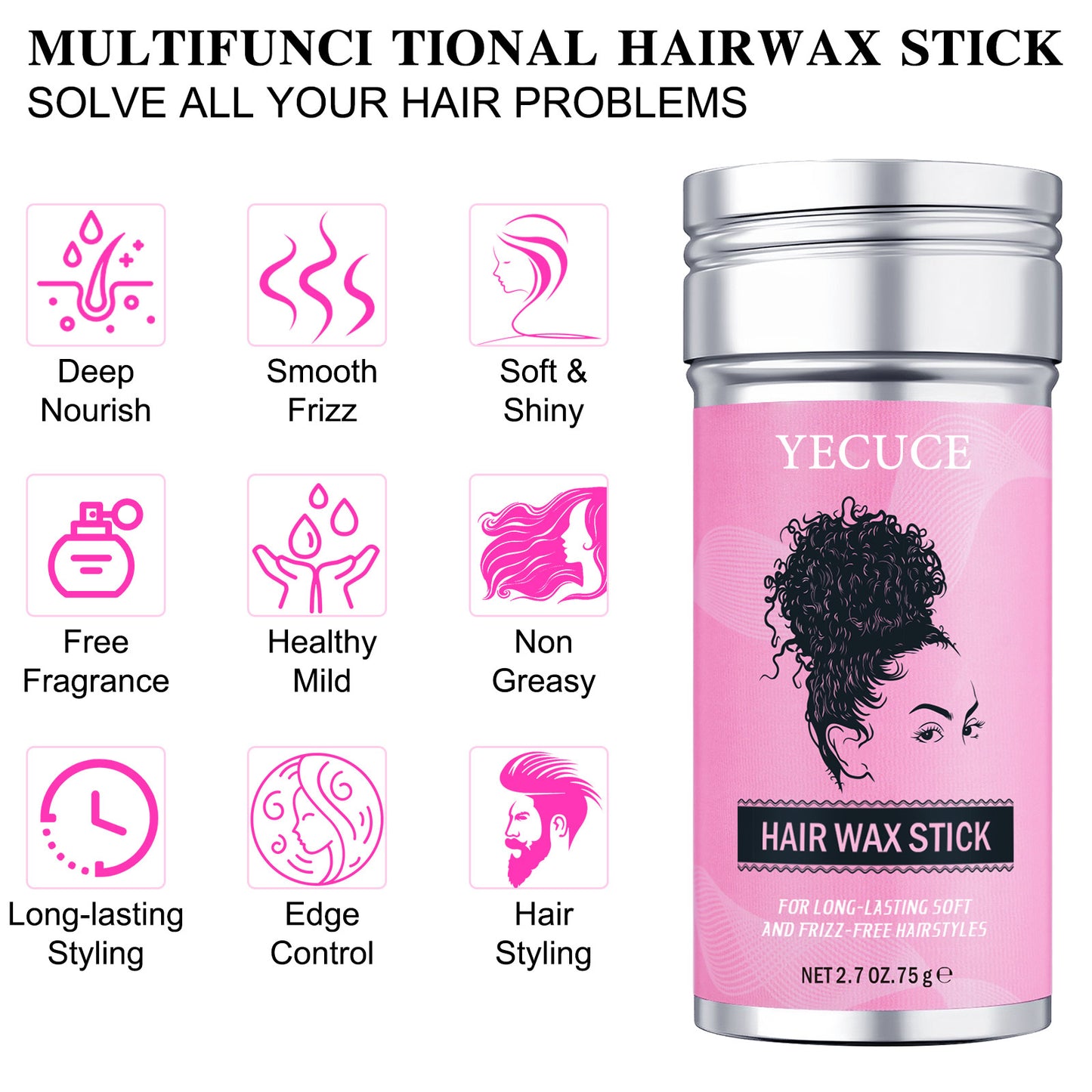 Hair Wax Stick For Long-Lasting Soft And Frizz-Free Hairstyles