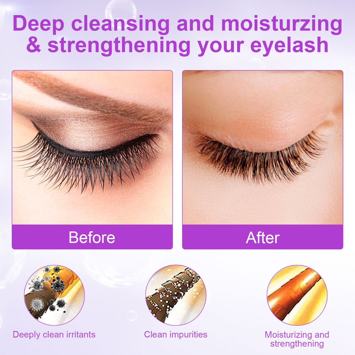 VIOFAIRY Eyelash Shampoo，Gentle Care for Salon & Home Use
