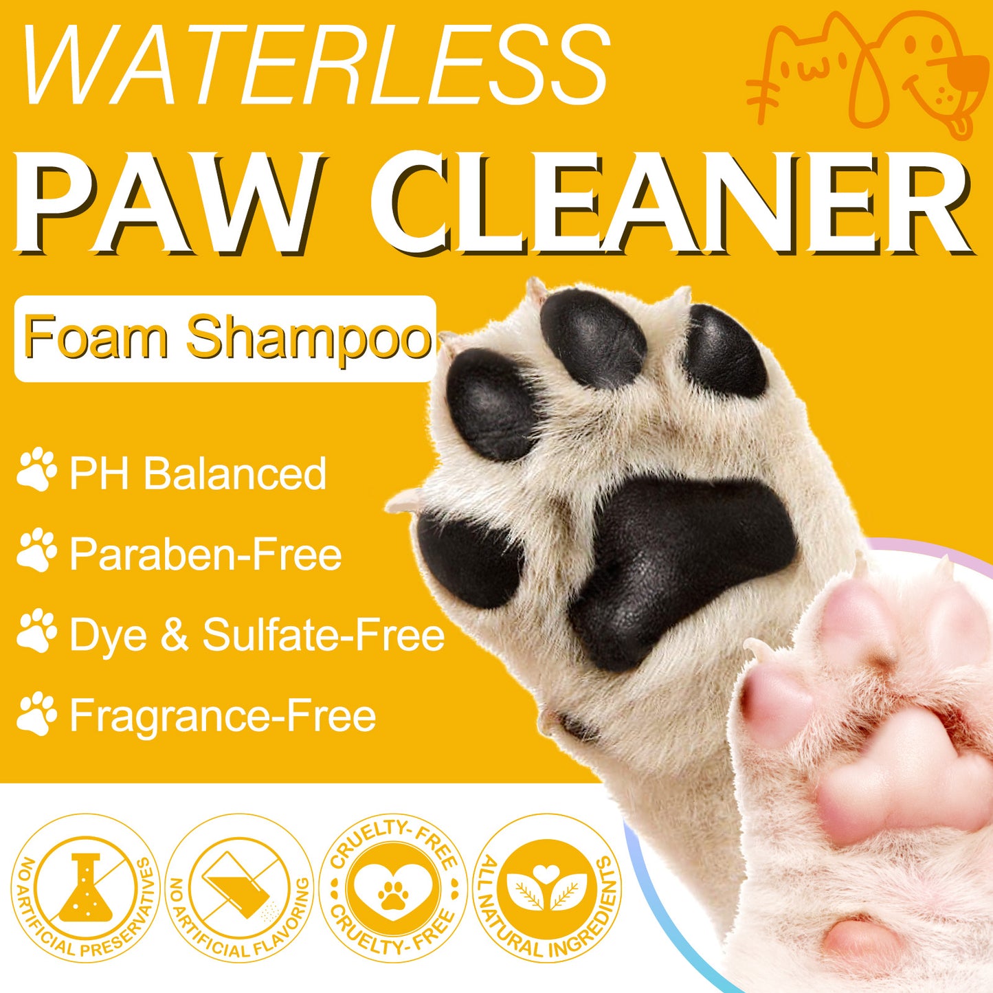 Daiasns WATERLESS PAW CLEANER FOAM SHAMPOO