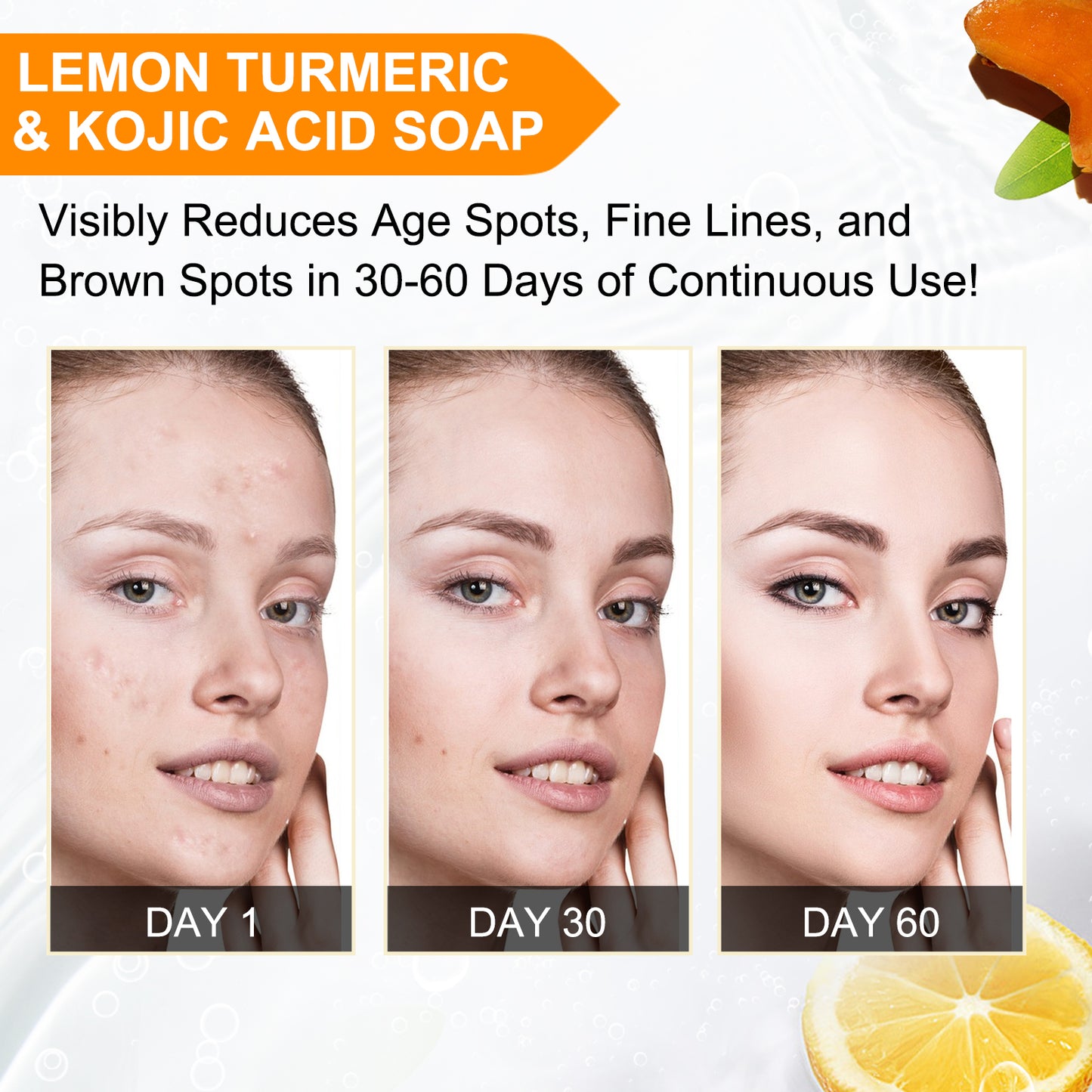 sefudun Lemon Turmerie & Kojie Acid Soap