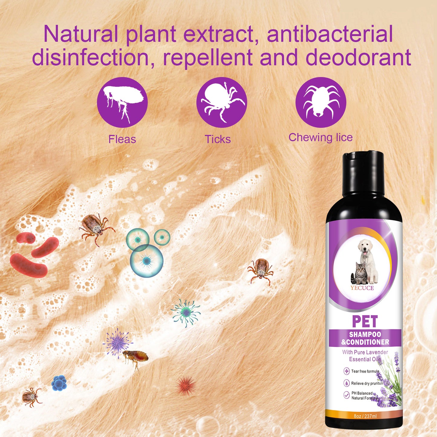 Pet Shampoo&Conditioner With Pure Lavender Essential Oils