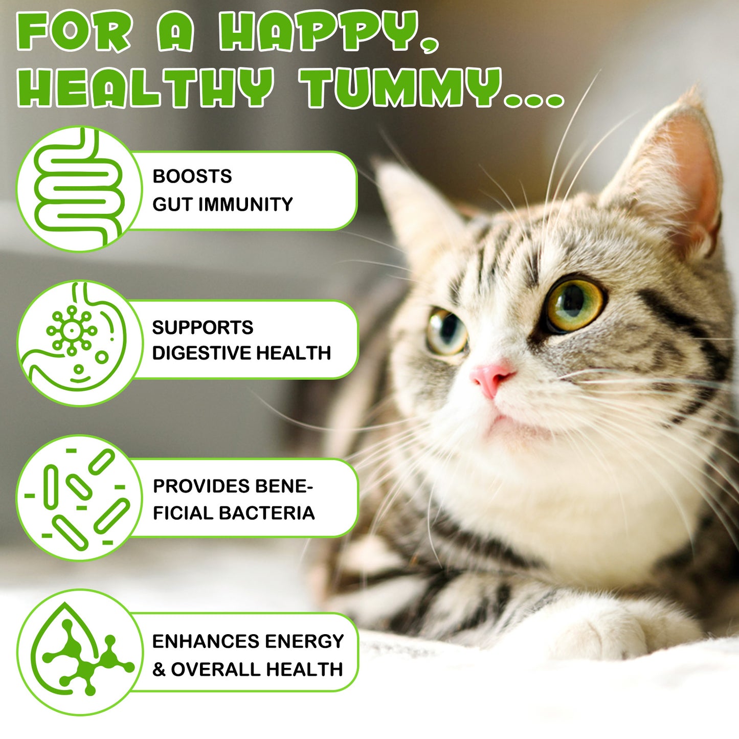 uxzftpzr 3-in-1 PROBIOTIC For Cats