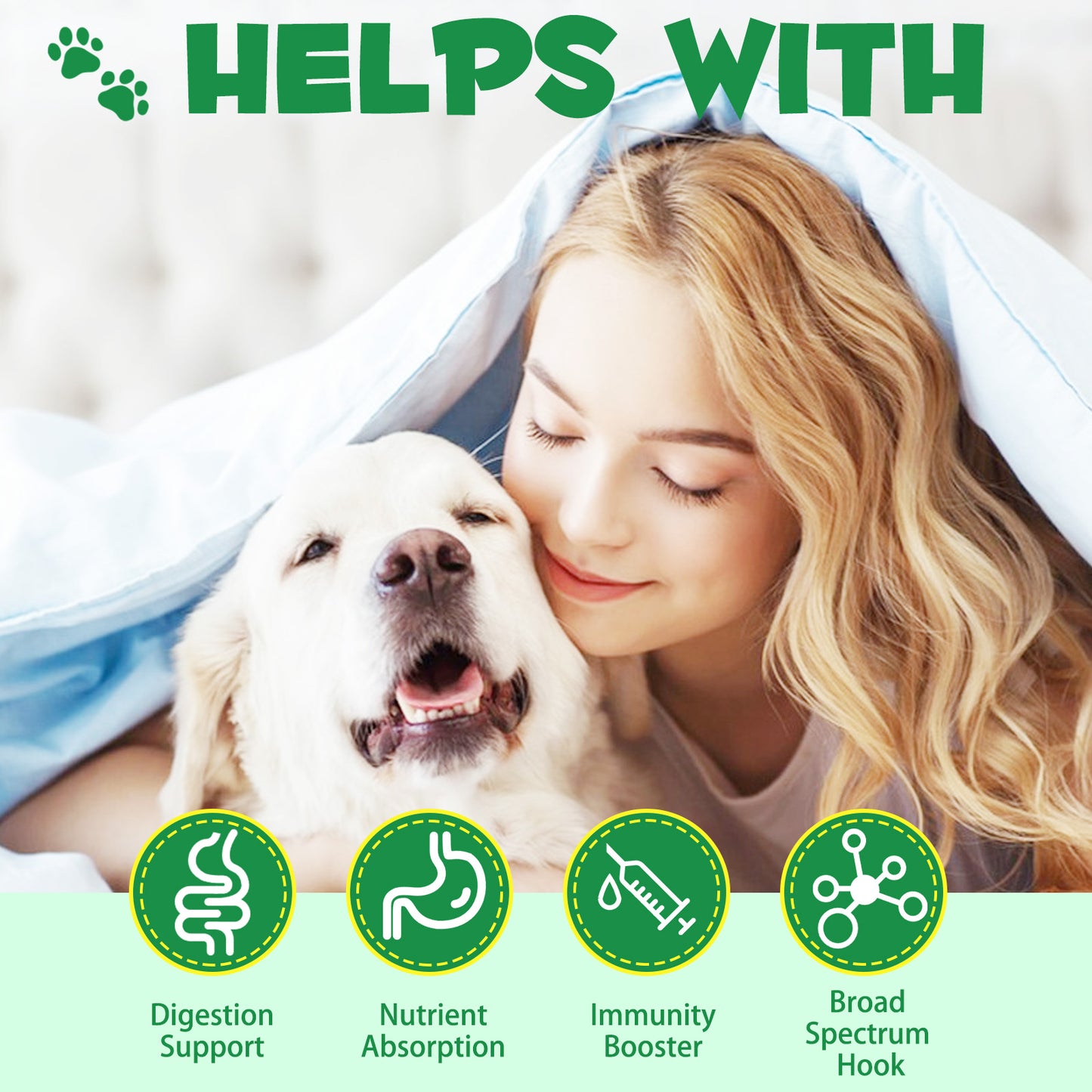 crbjvxjw HERBAL DE-WORMER with probiotics  For Dogs