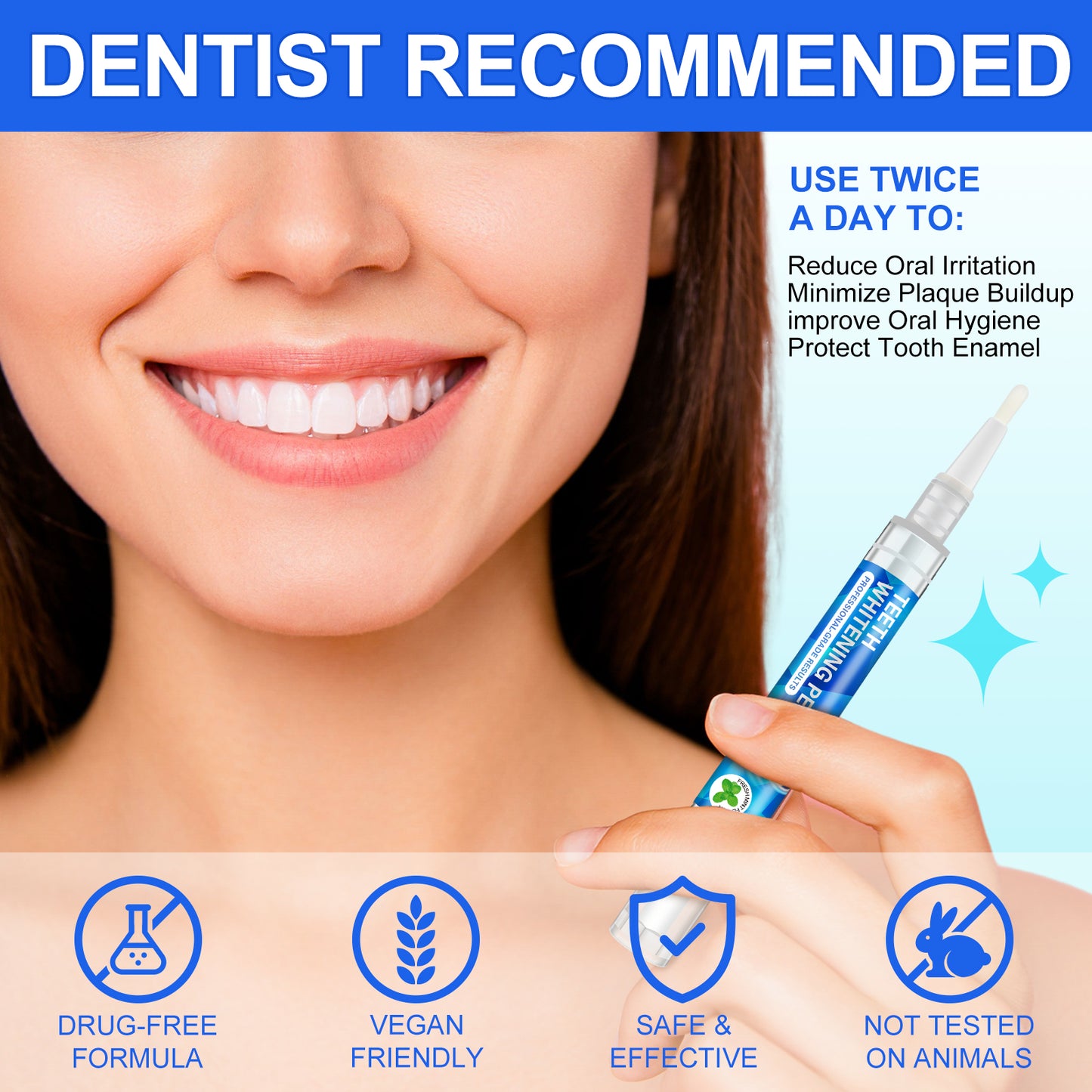 Teeth whitening pen, Teeth cleaning tools, Deep Cleans Mouth- Easy to Use Dental Pen- Great for Home And Travel-, Tooth whitening,