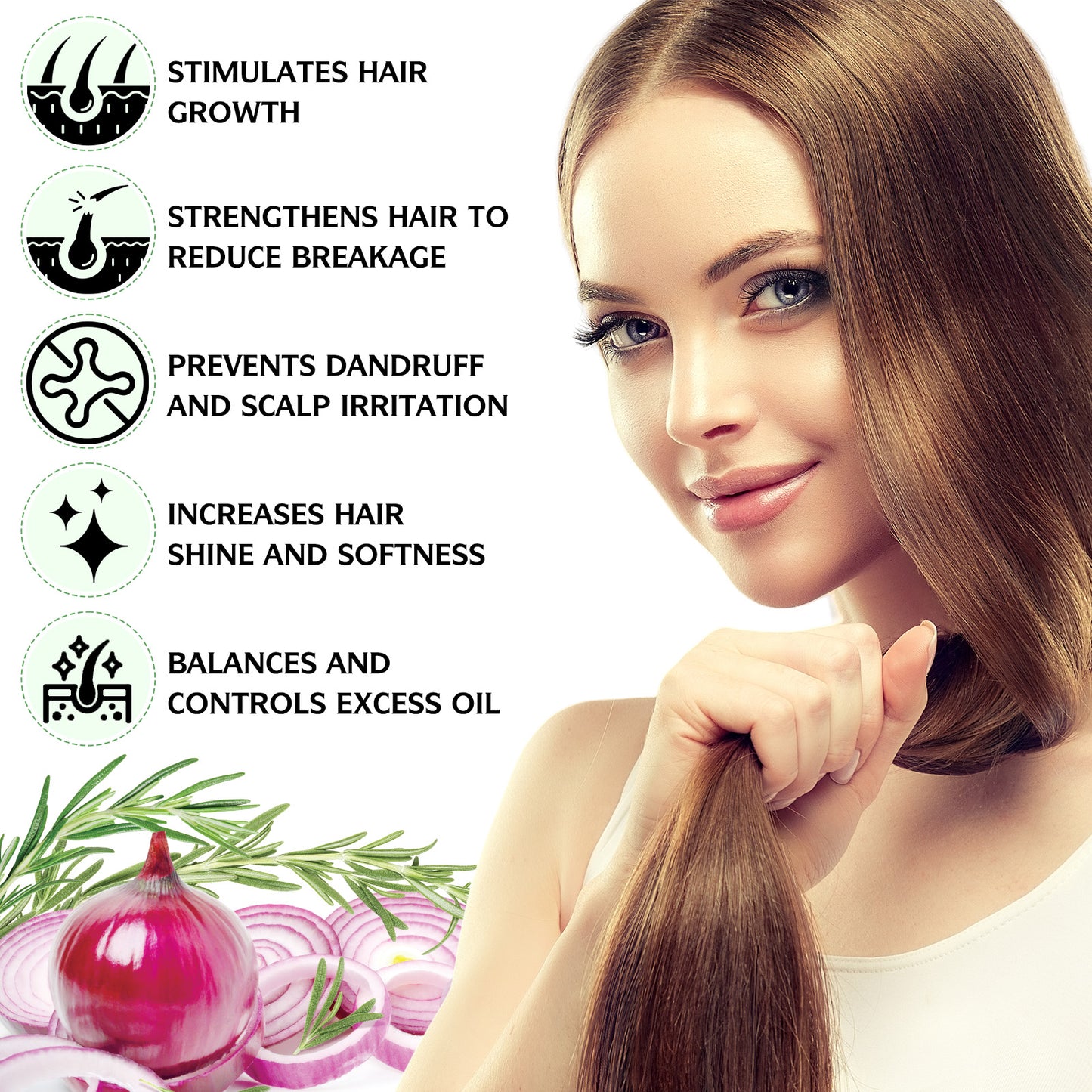 Uruses Onion & RosemaryHairShampoo Infused With Biotin